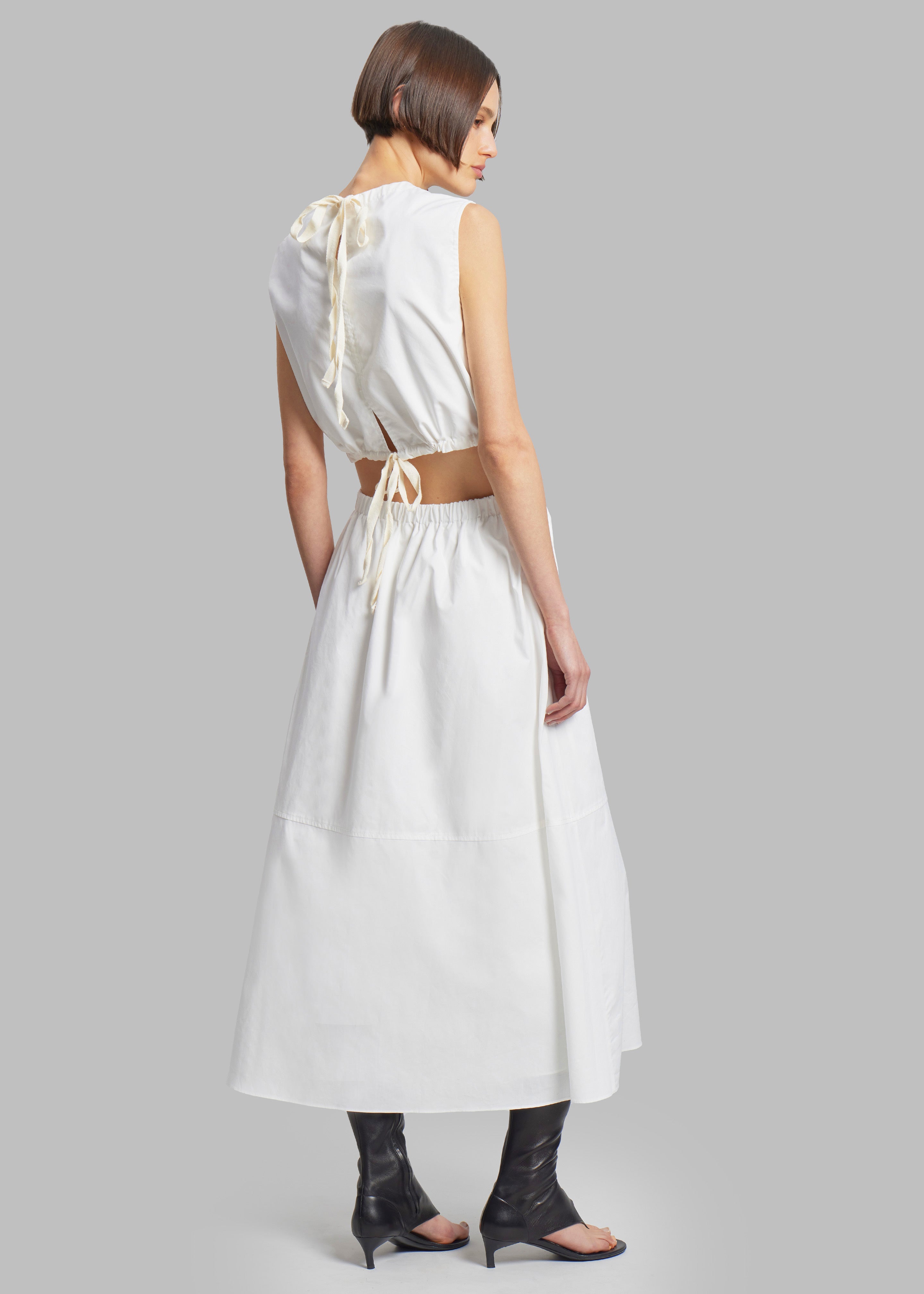 Proenza Schouler White Label Poplin Cutout Midi Dress - Off White - 2