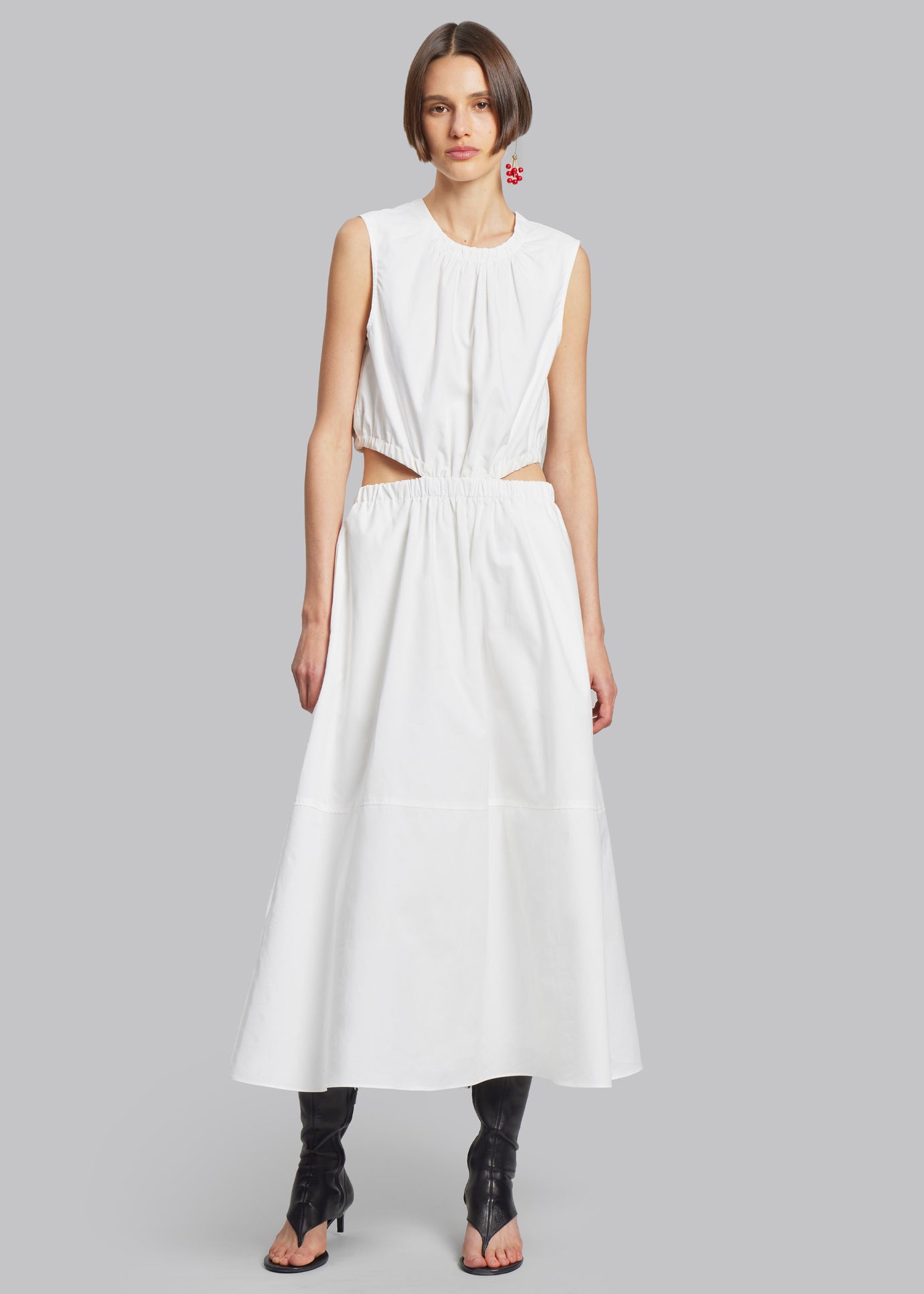 Proenza Schouler White Label Poplin Cutout Midi Dress - Off White