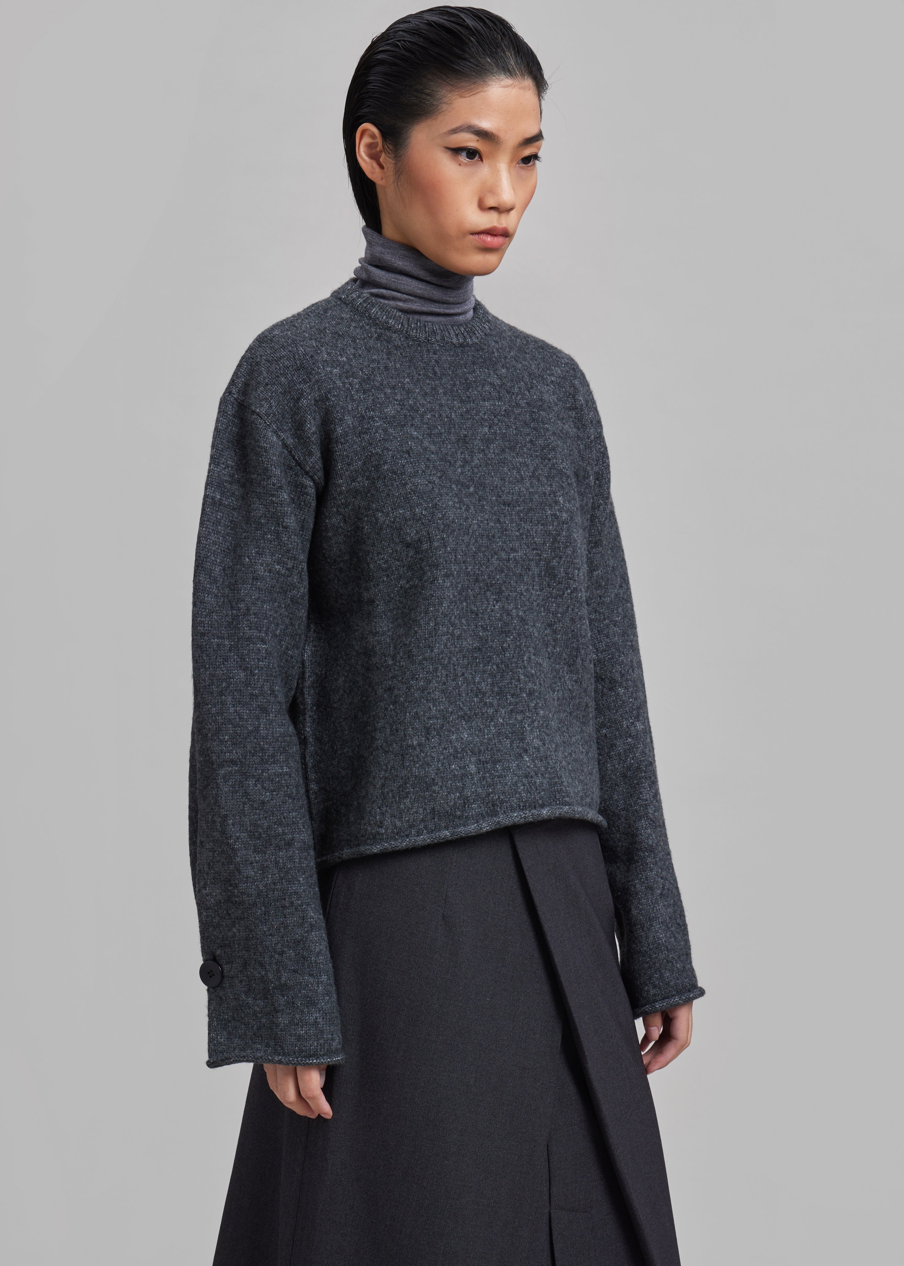 Proenza Schouler White Label Tara Sweater Grey Melange