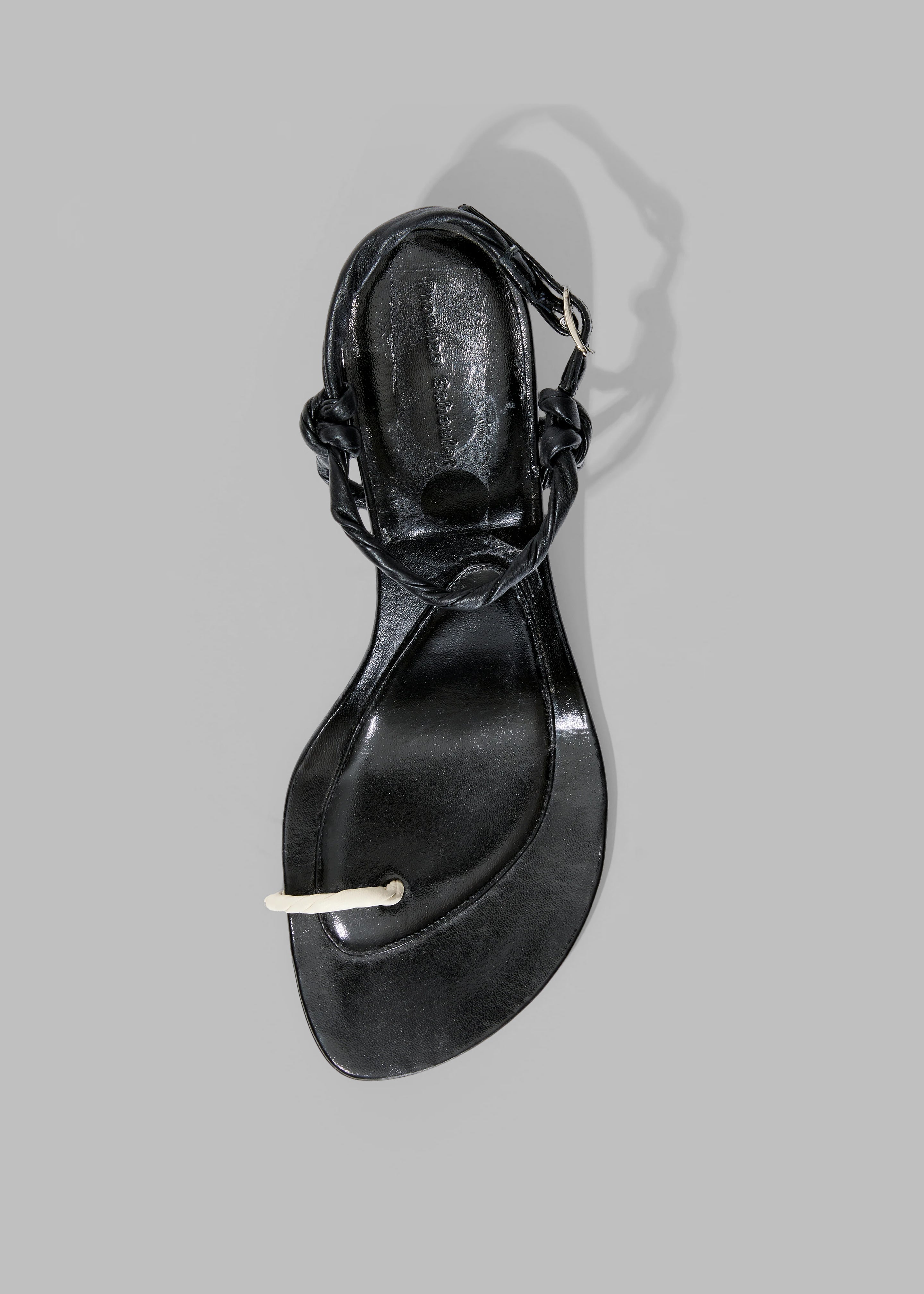 Proenza Schouler Tee Toe Ring Sandals - Black/Cream