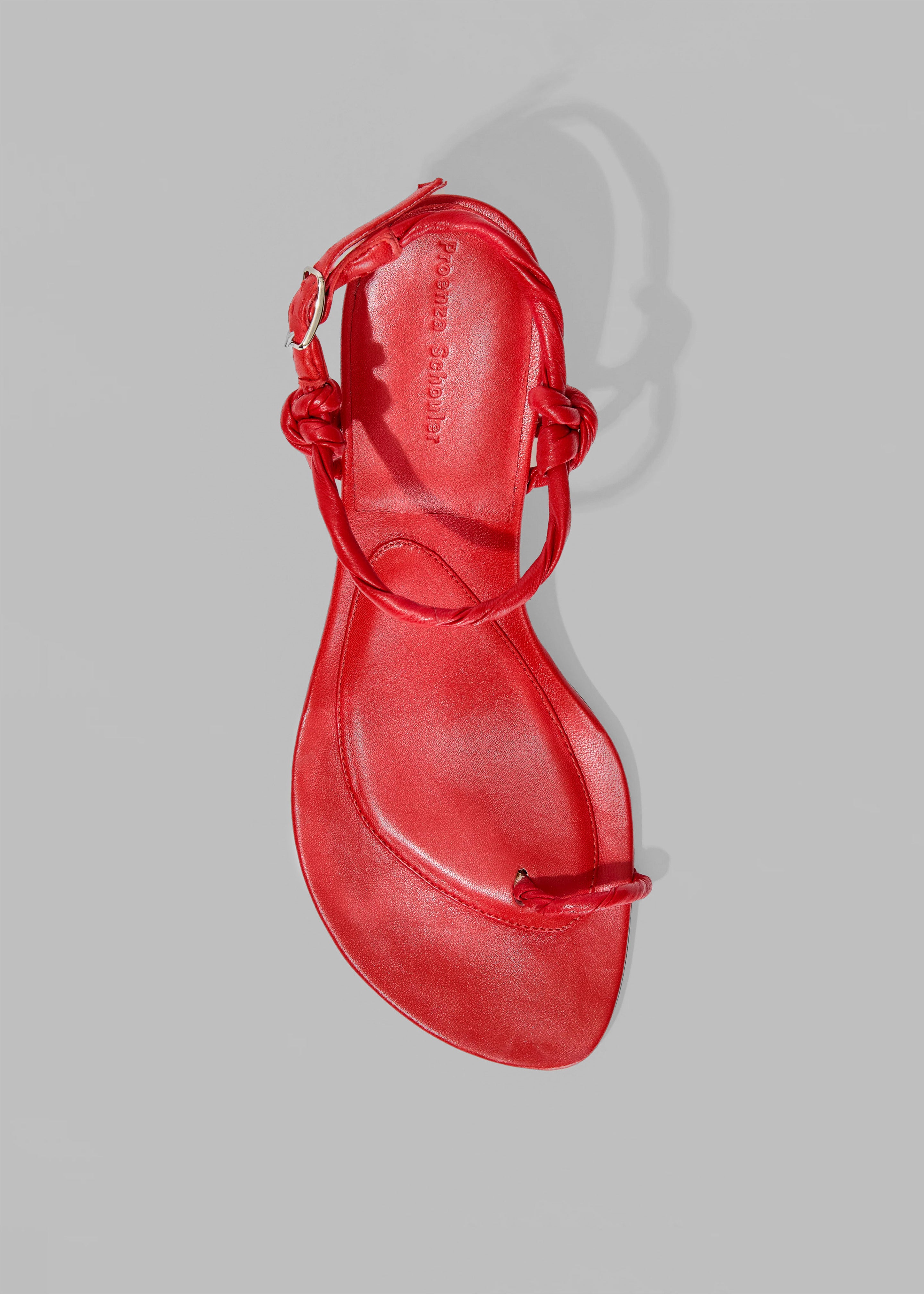 Proenza Schouler Tee Toe Ring Sandals - Red - 3