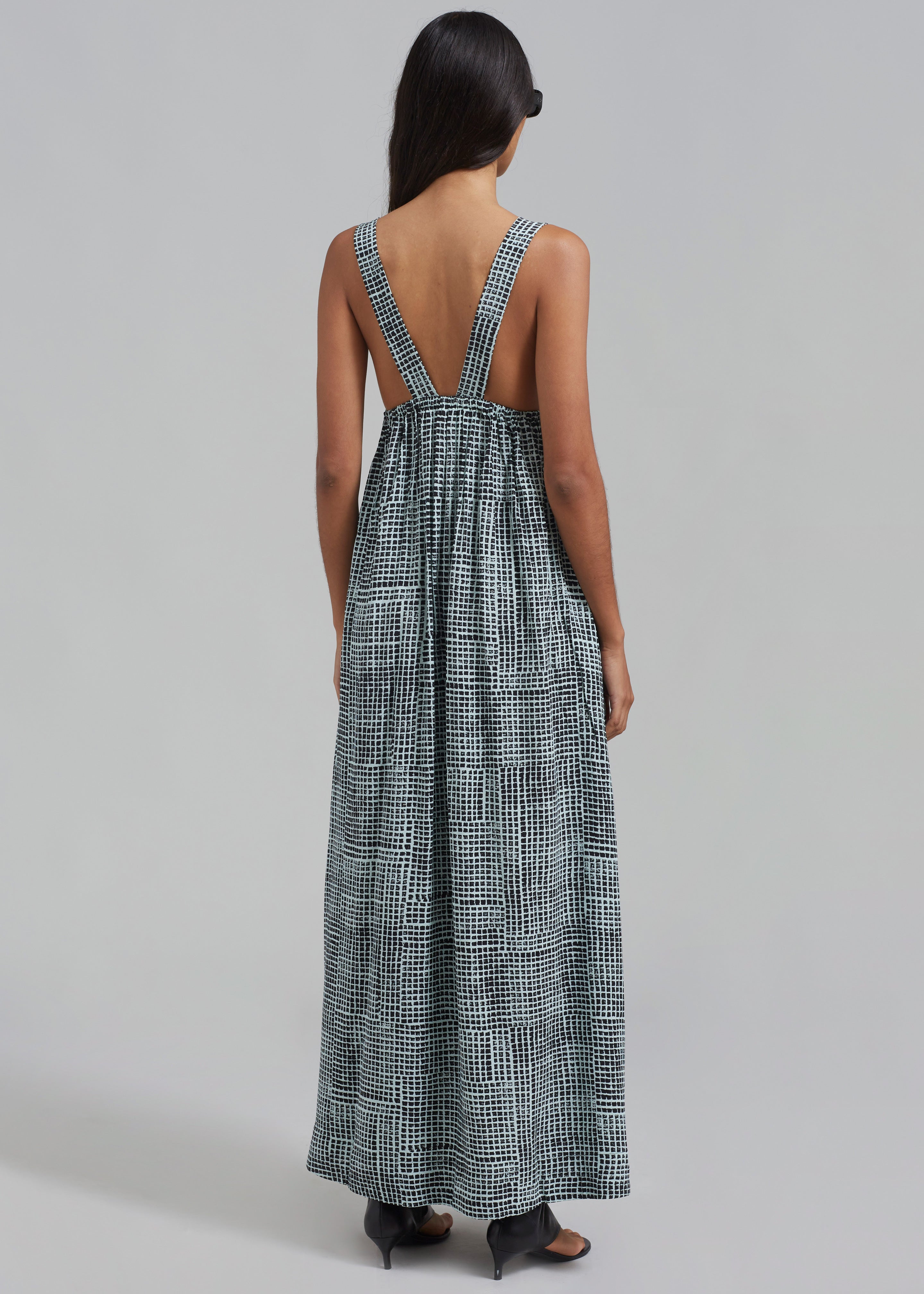 PROENZA SCHOULER WHITE LABEL Flou belted printed crepe maxi dress