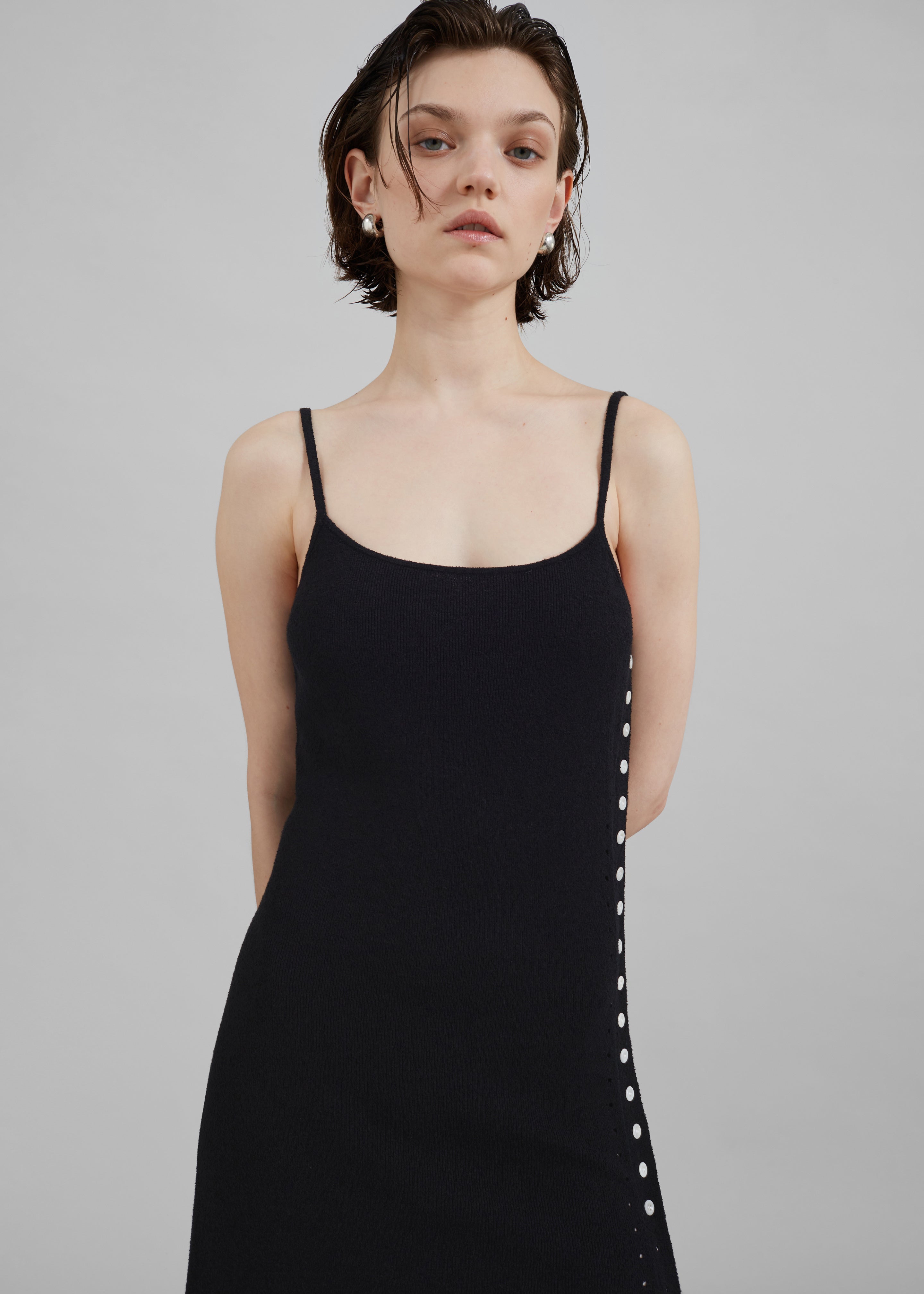 Proenza Schouler White Label Astrid Dress In Boucle Viscose - Black - 3