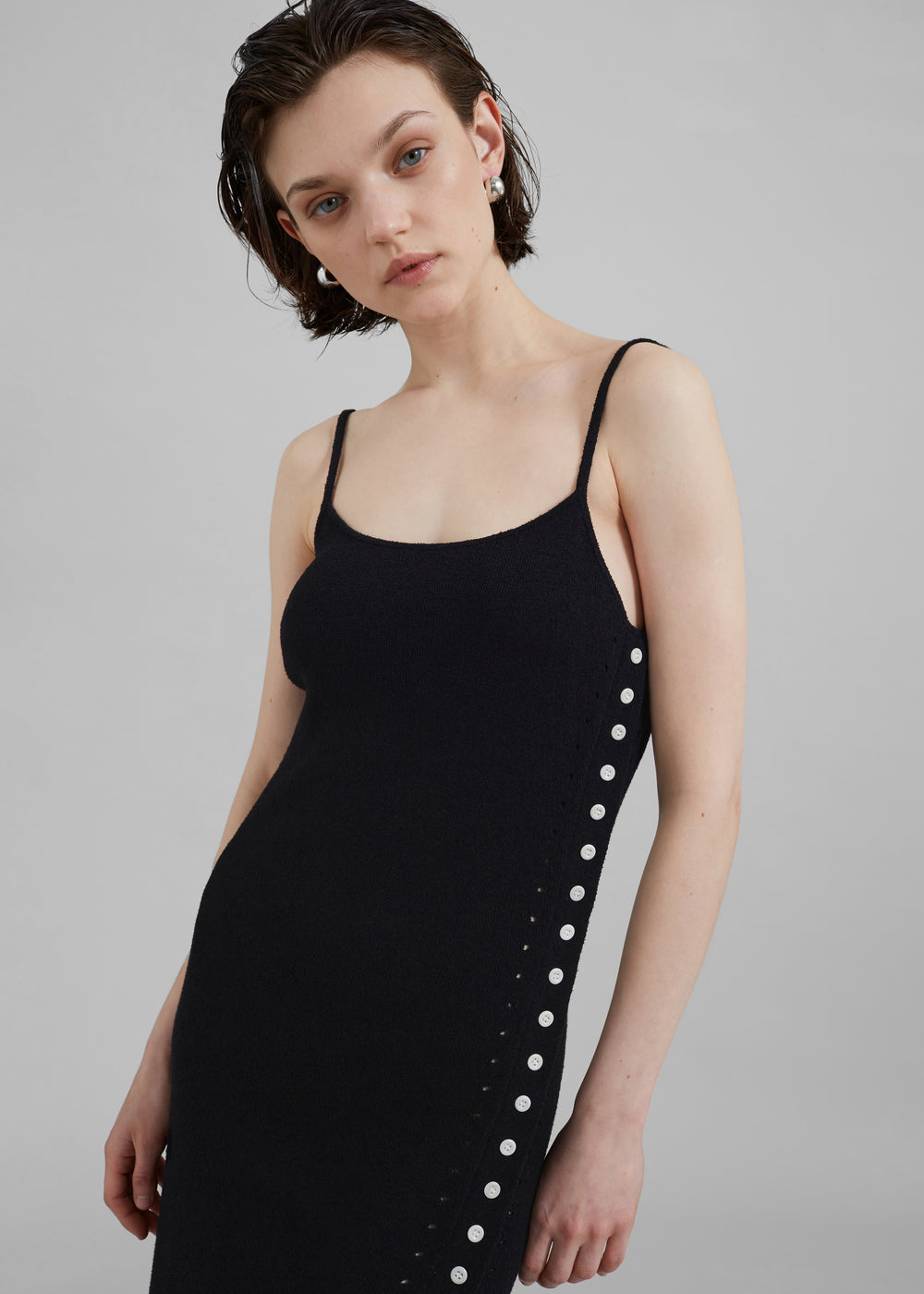 Proenza Schouler White Label Astrid Dress In Boucle Viscose - Black - 1