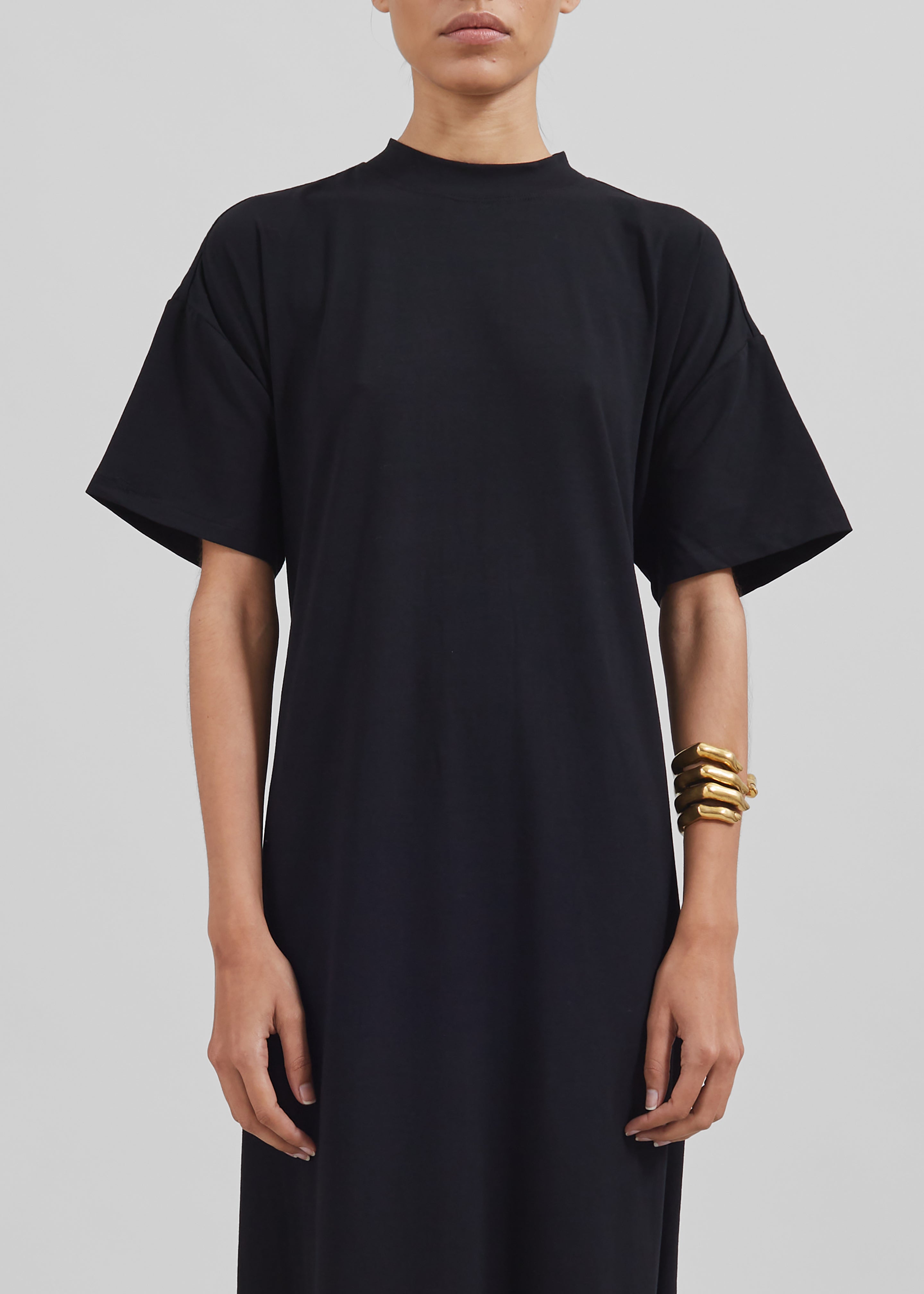 Proenza Schouler White Label Noelle Dress In Jersey - Black - 3