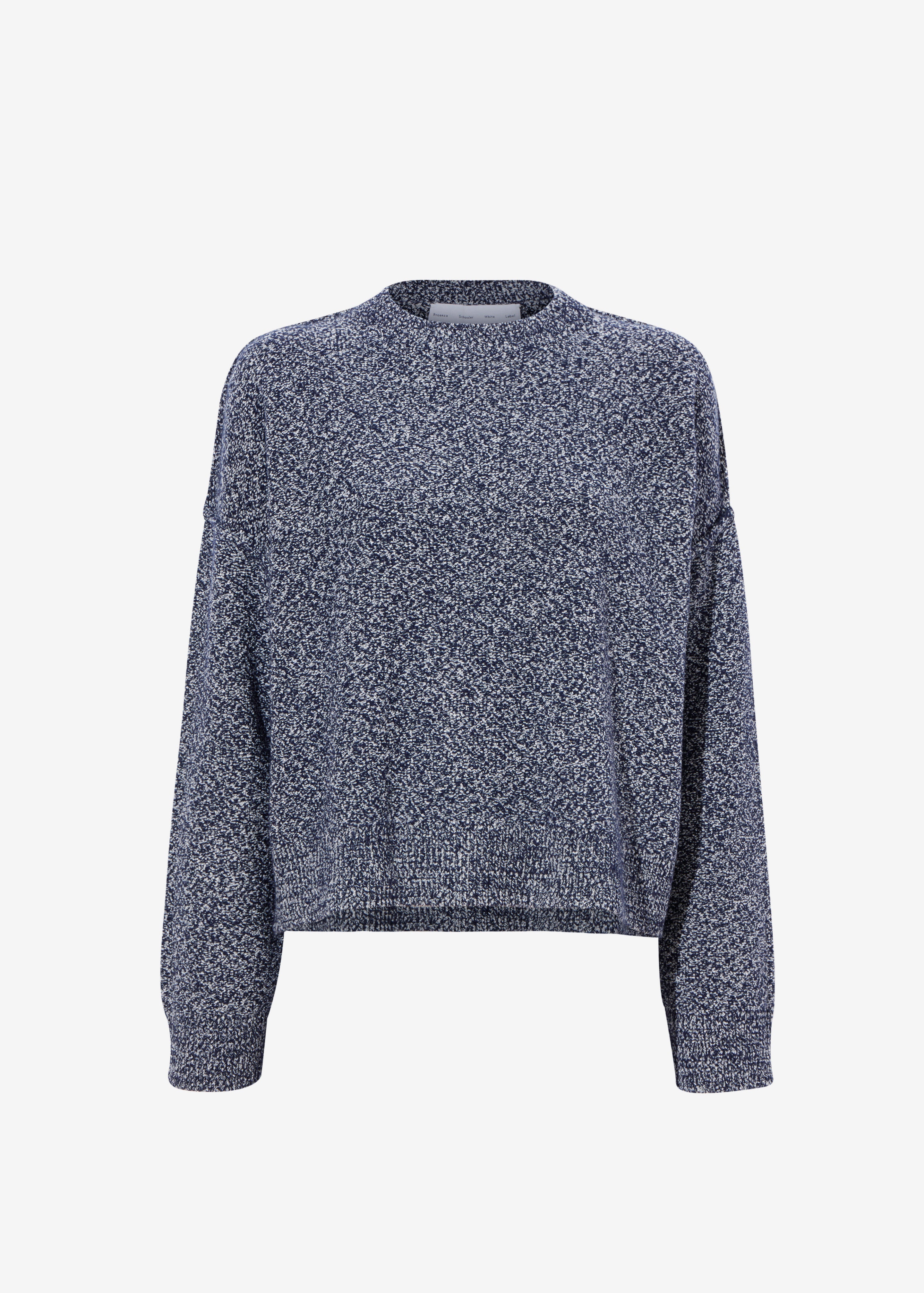Proenza Schouler White Label Remy Sweater In Marled Knits - Dark Blue/Off White - 7