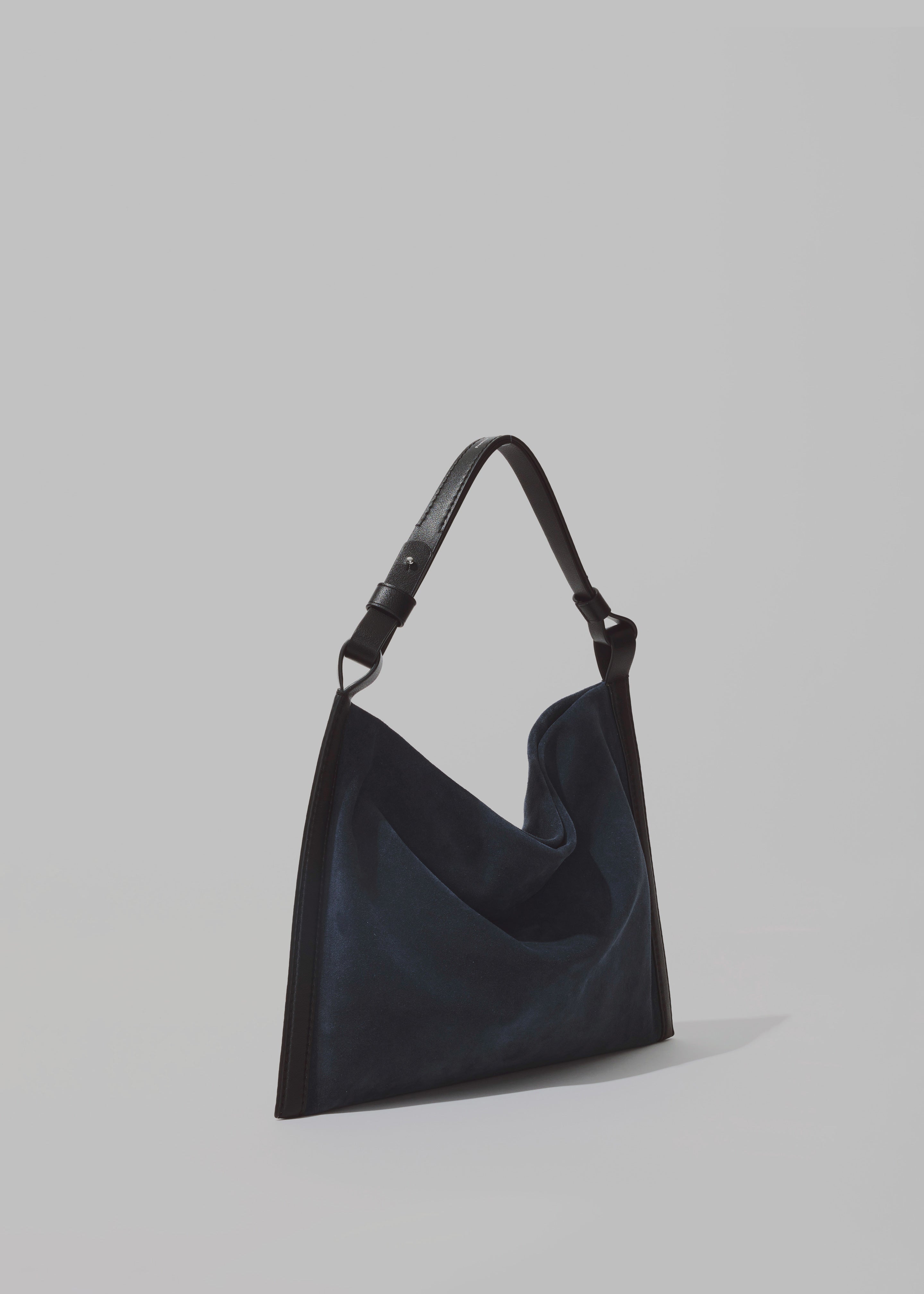 Proenza Schouler White Label Suede Minetta Bag - Navy/Black - 7