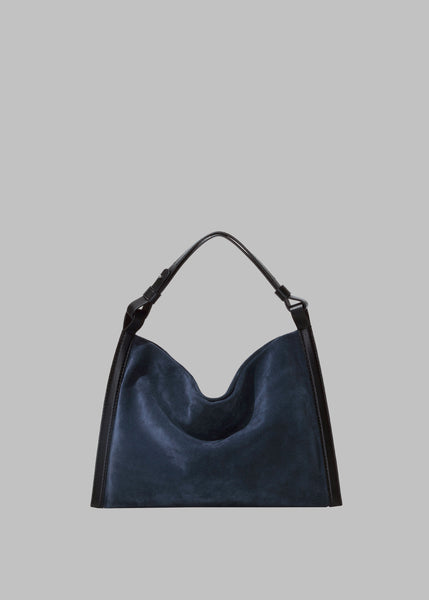 Proenza Schouler White Label Suede Minetta Bag Navy Black