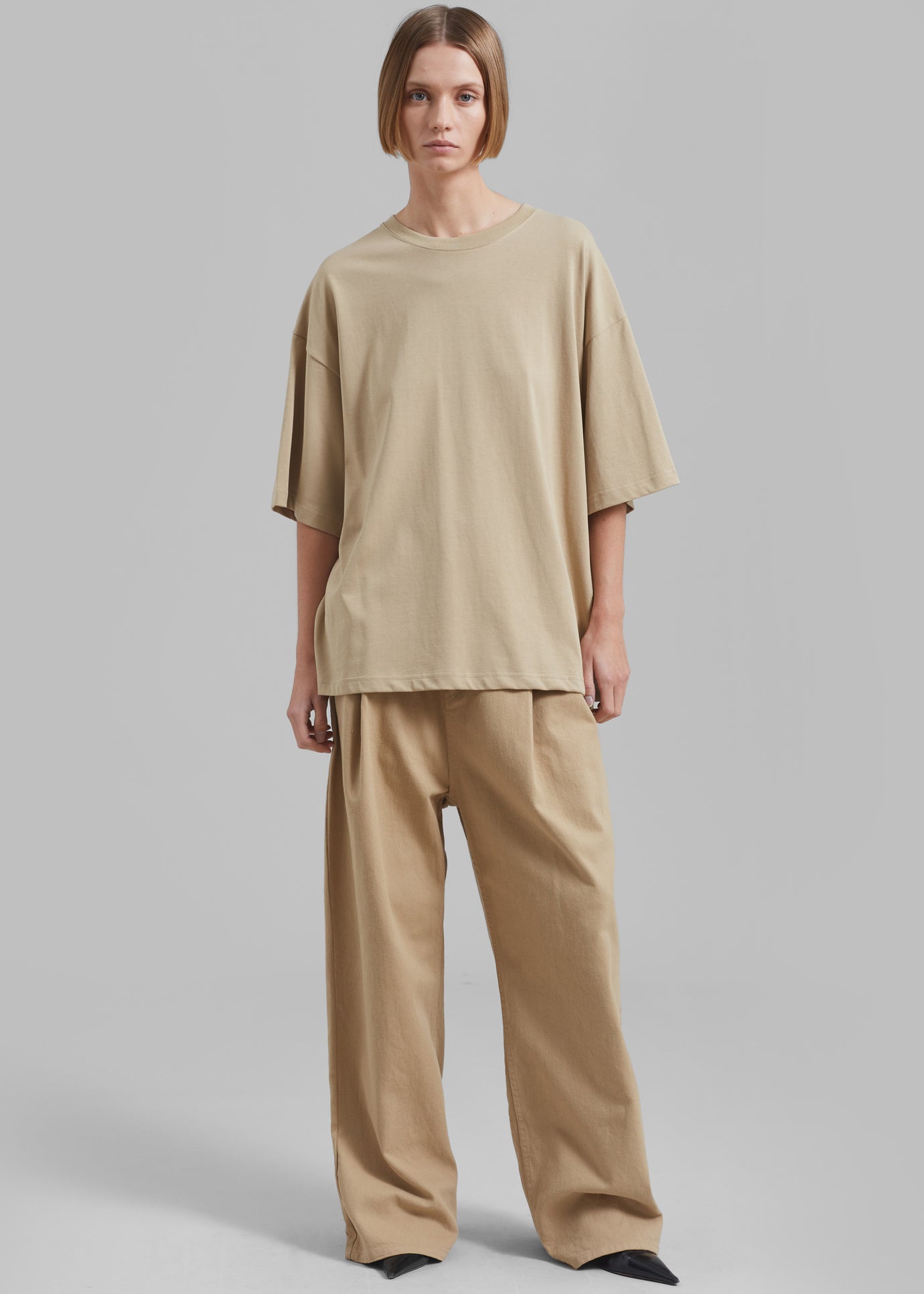 Quinn Cotton T-Shirt - Beige - 1