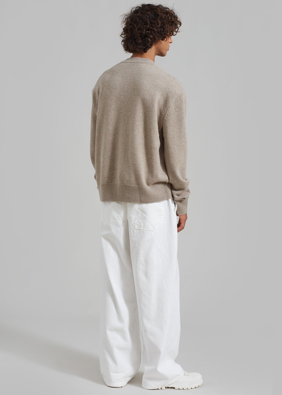 Quinton Crew Neck Sweater - Beige Melange - 11