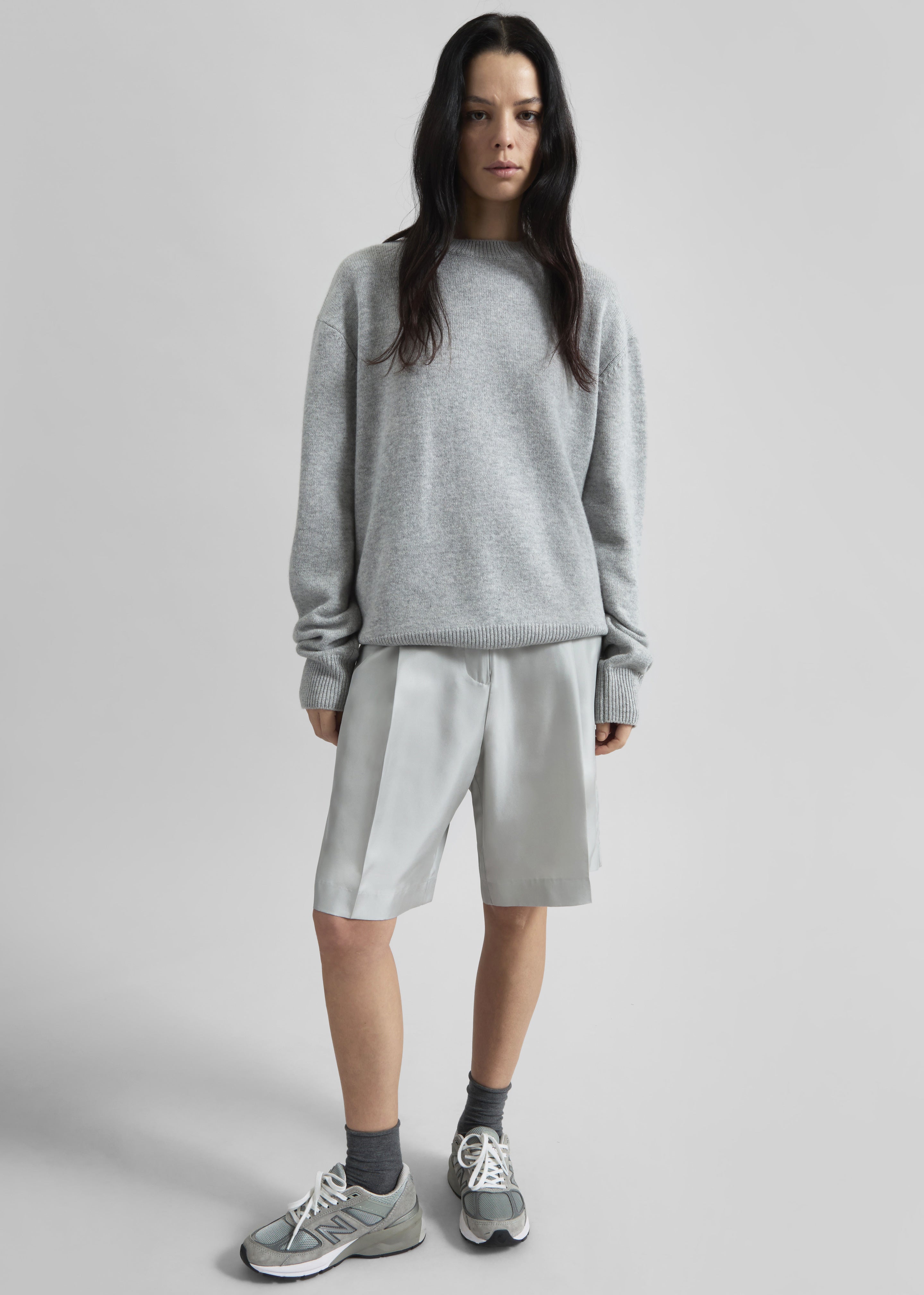 Quinton Crew Neck Sweater - Light Grey - 3