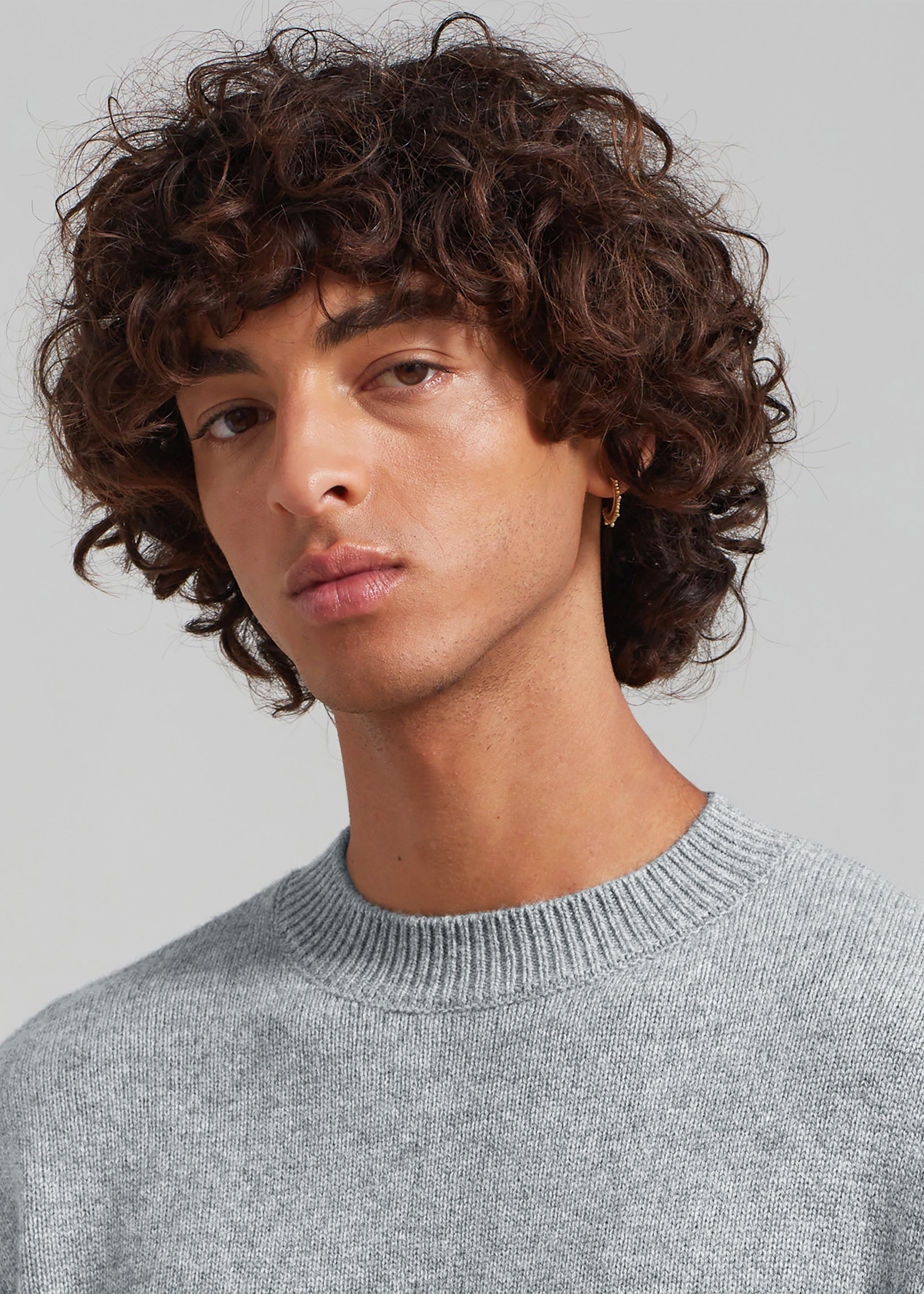 Quinton Crew Neck Sweater - Light Grey - 12