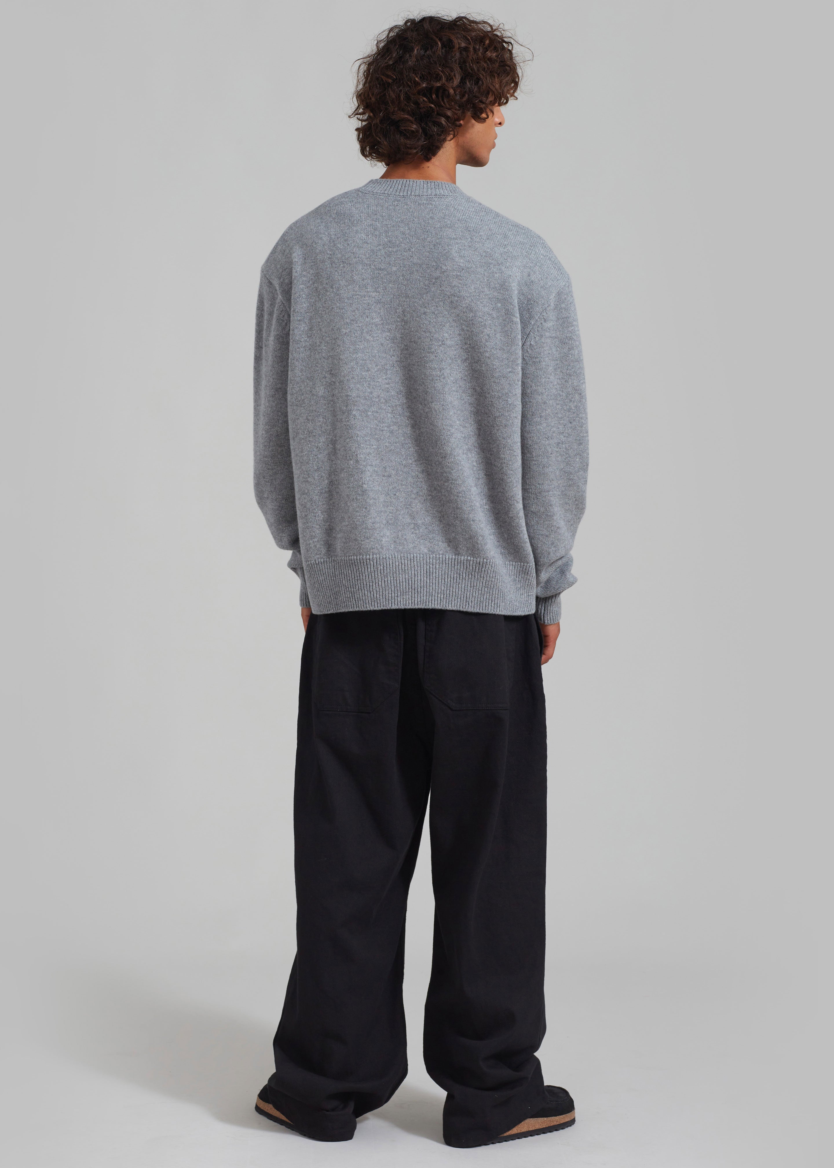 Quinton Crew Neck Sweater - Grey Melange - 6