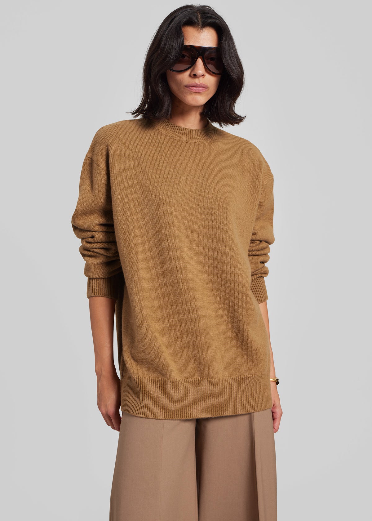 Quinton Crew Neck Sweater - Camel - 5