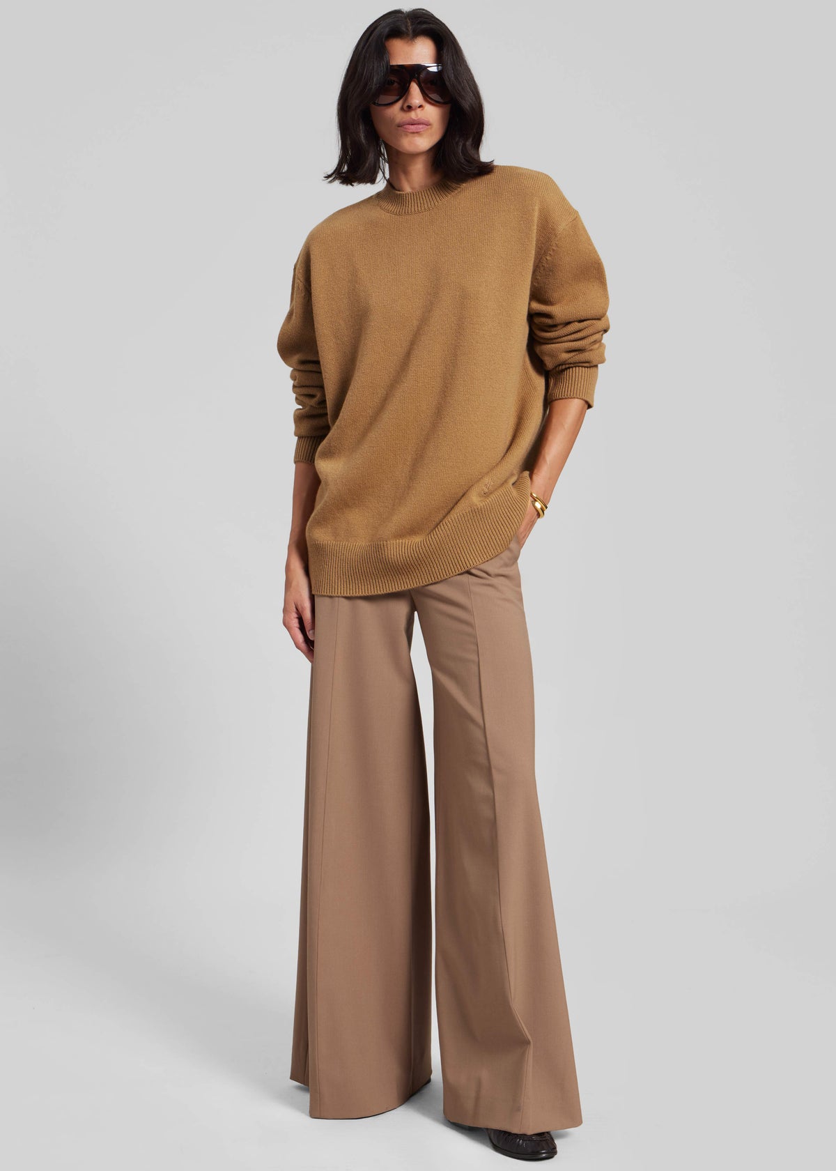 Quinton Crew Neck Sweater - Camel - 3