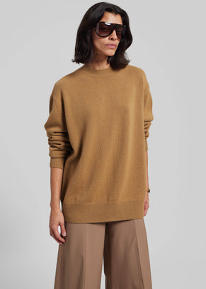 Quinton Crew Neck Sweater - Camel