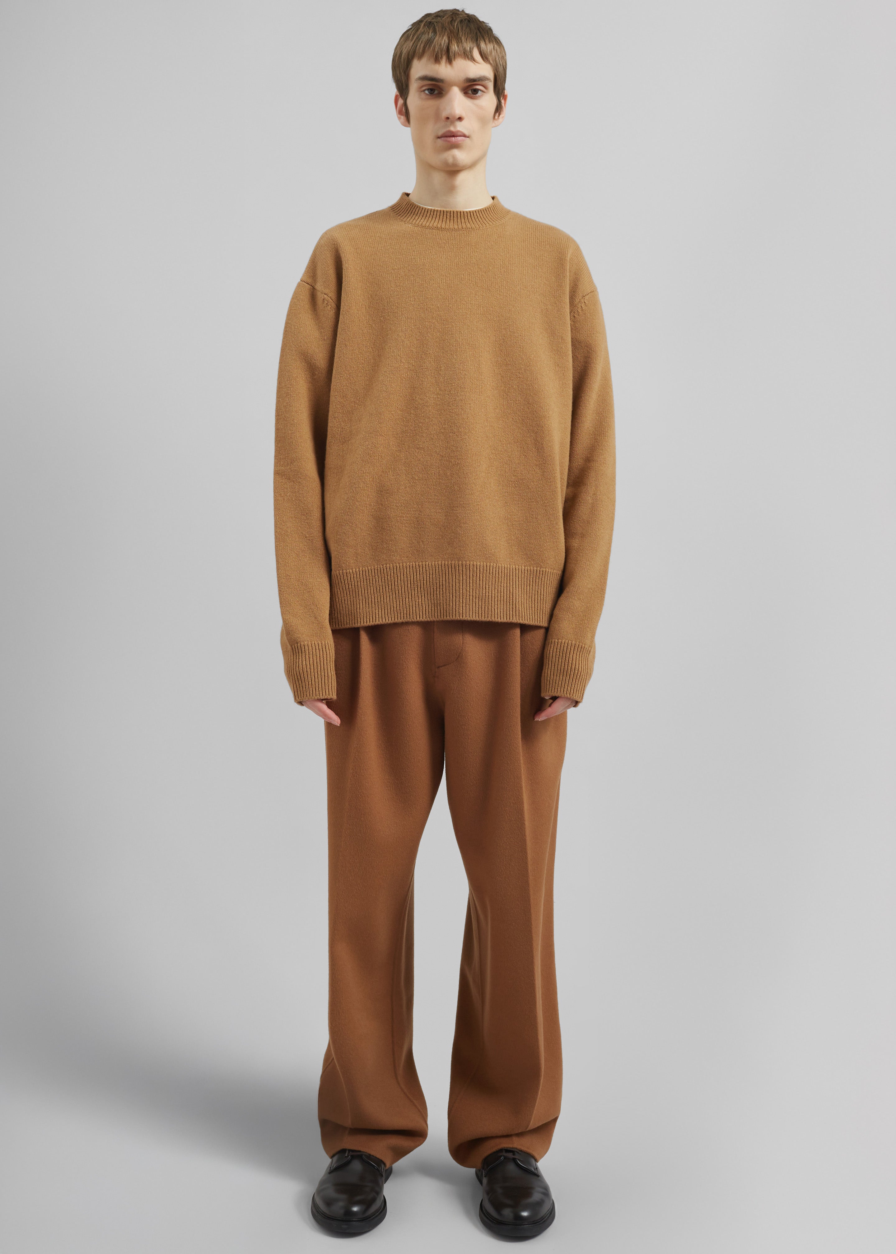 Quinton Crew Neck Sweater - Camel - 10