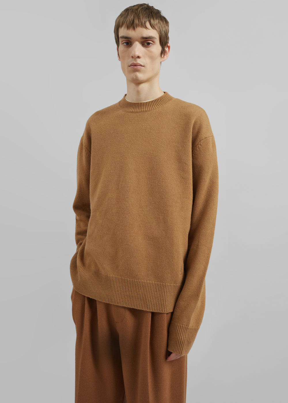 Quinton Crew Neck Sweater - Camel