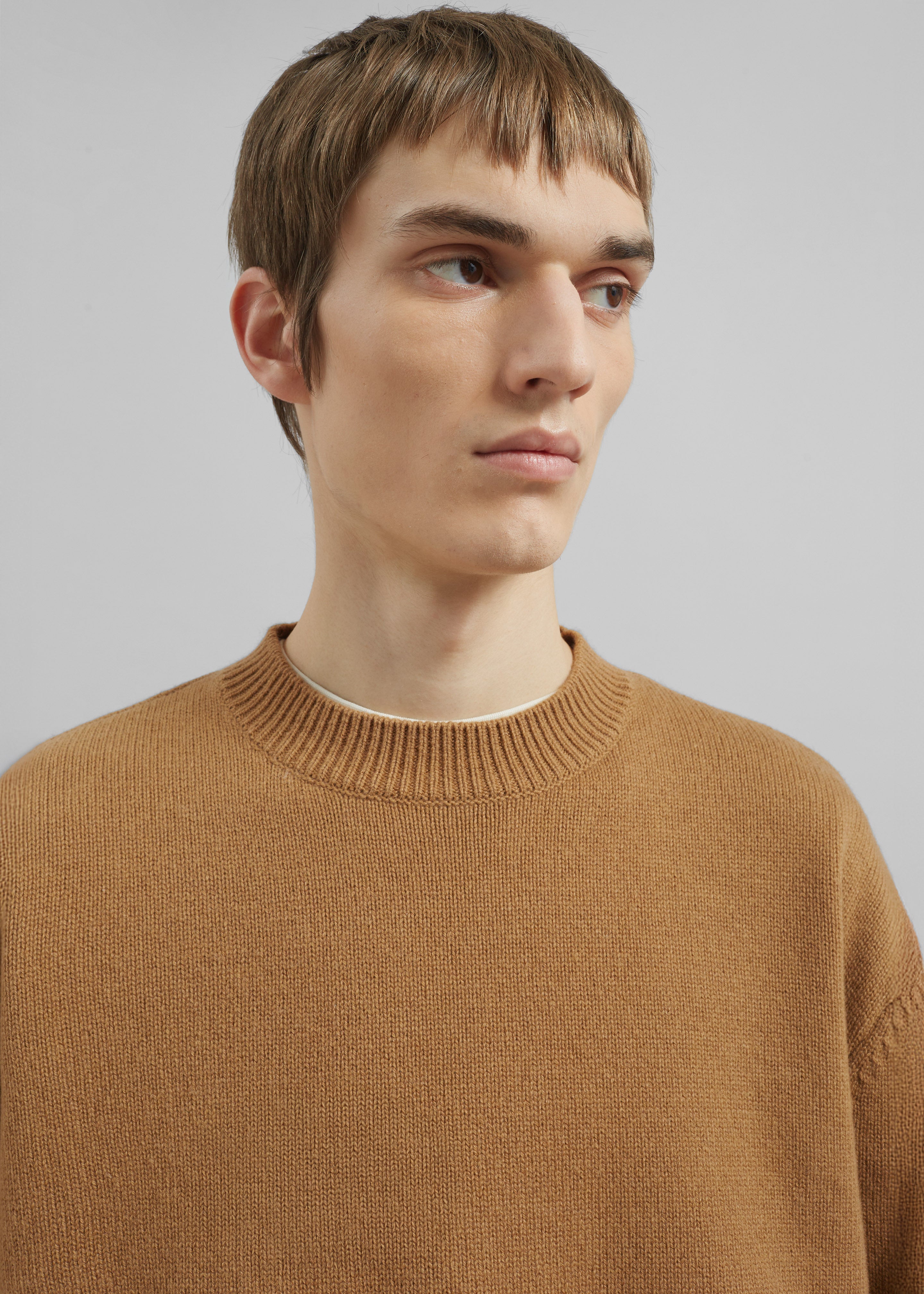 Quinton Crew Neck Sweater - Camel - 9