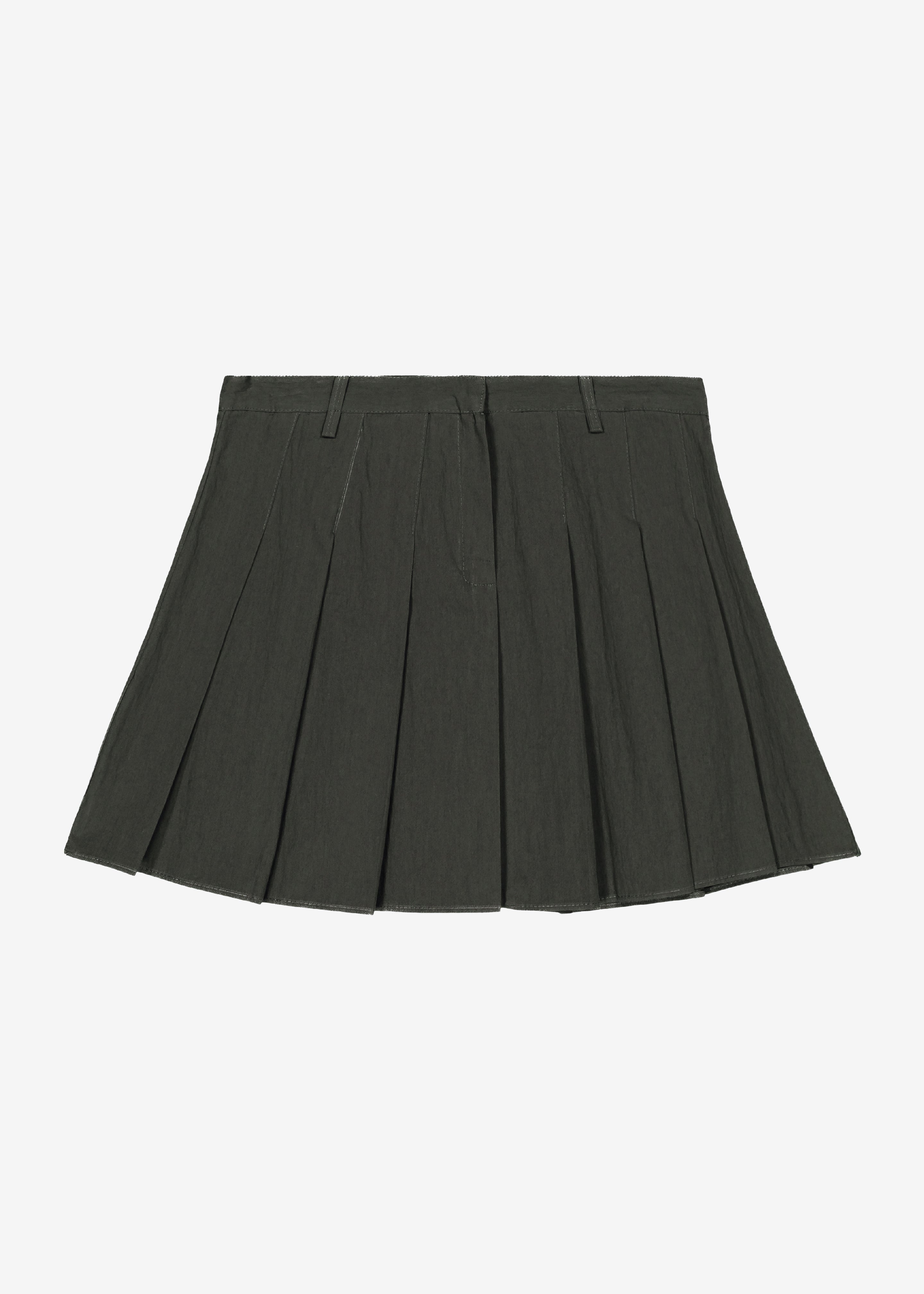 Rachael Pleated Mini Skirt - Charcoal – The Frankie Shop