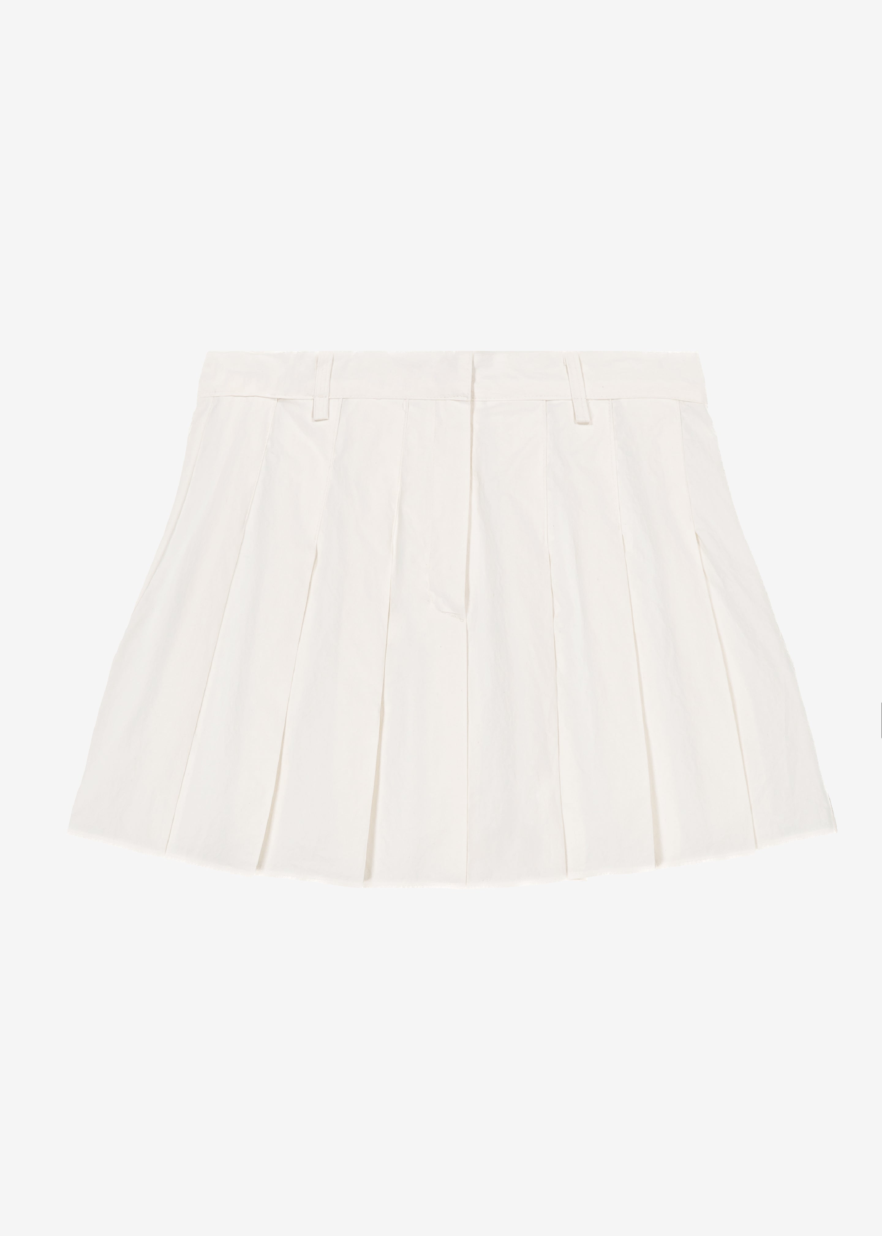 Rachael Pleated Mini Skirt - White - 8