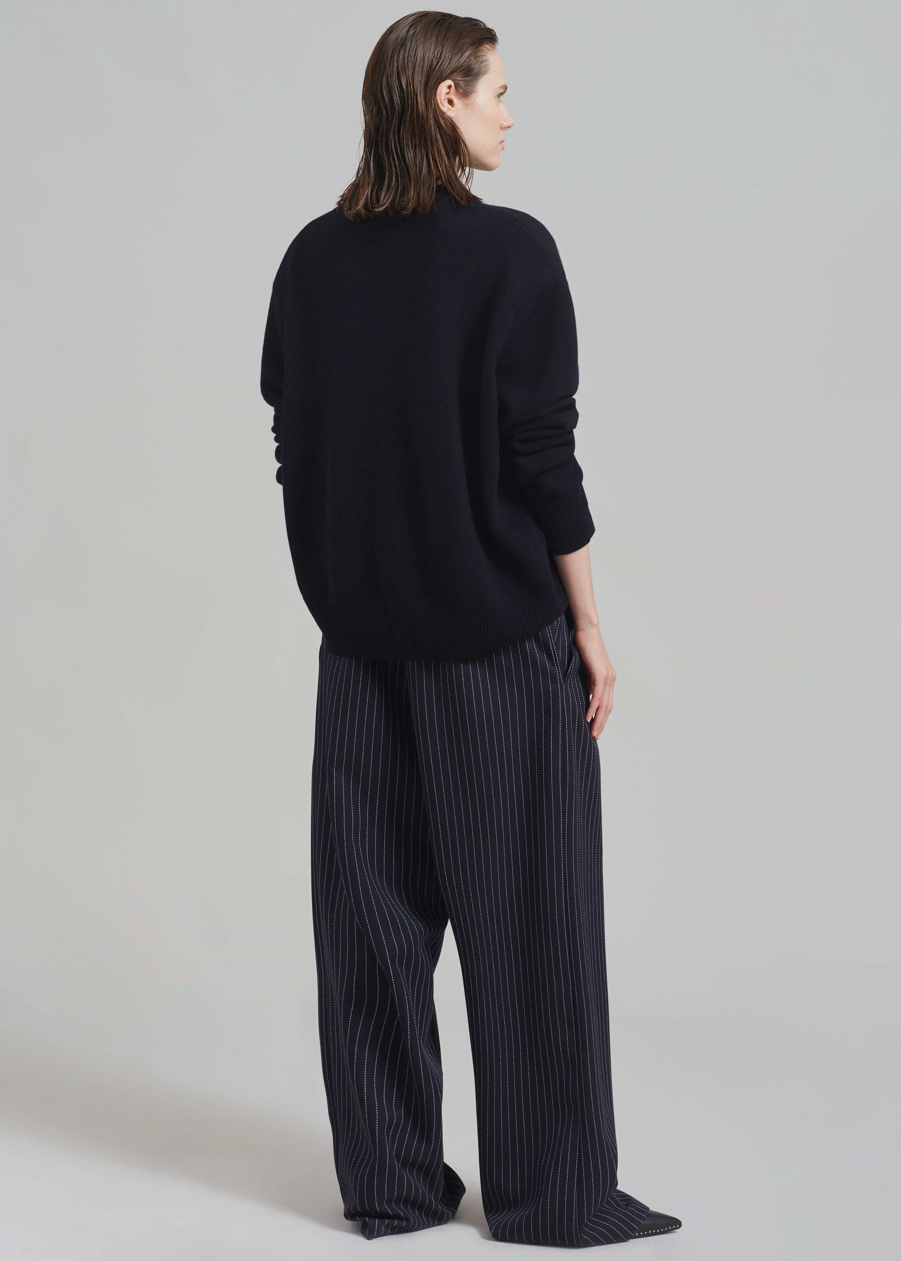 Rafaela Padded Knit Sweater - Black - 10