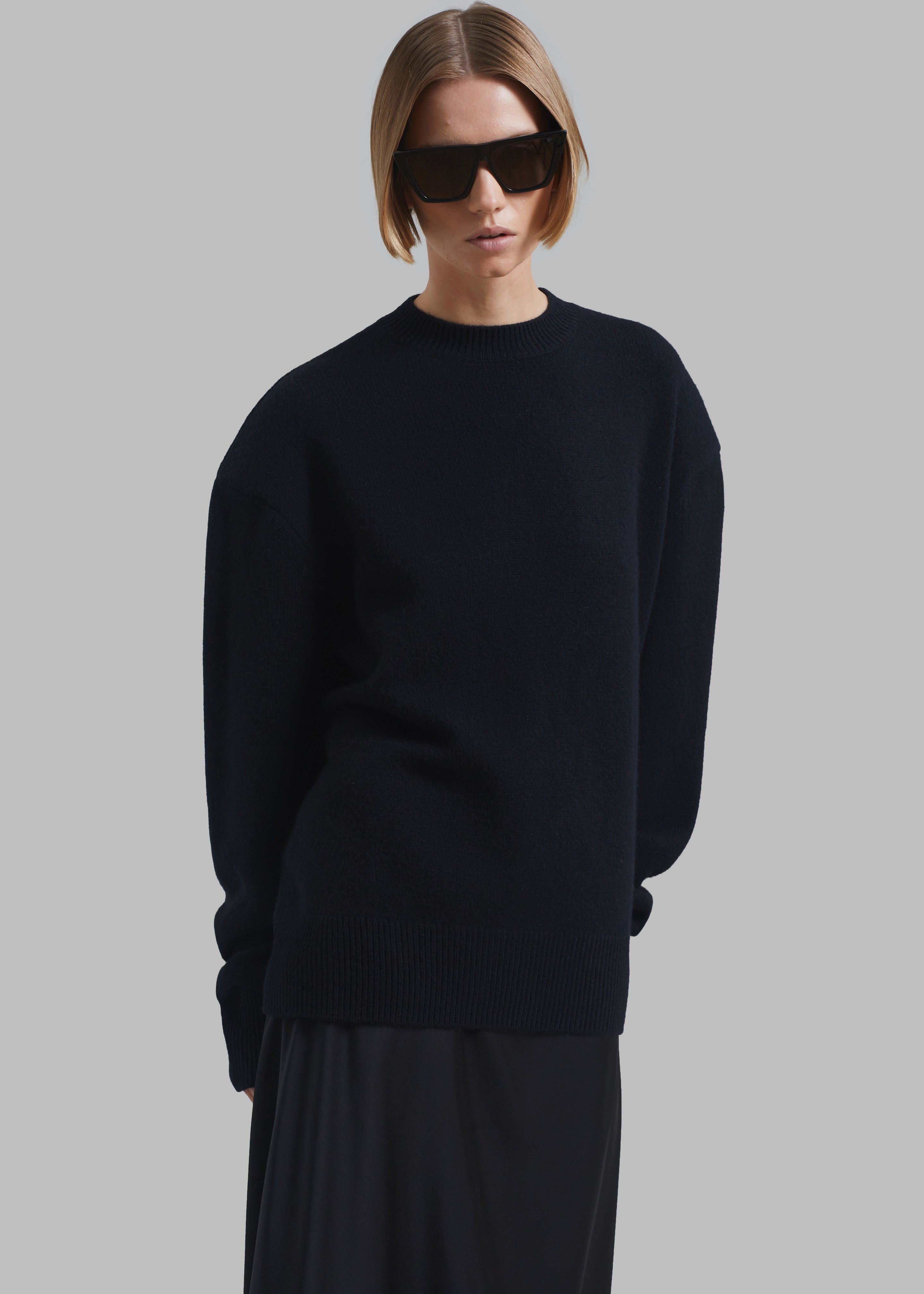 Rafaela Padded Knit Sweater - Black - 2