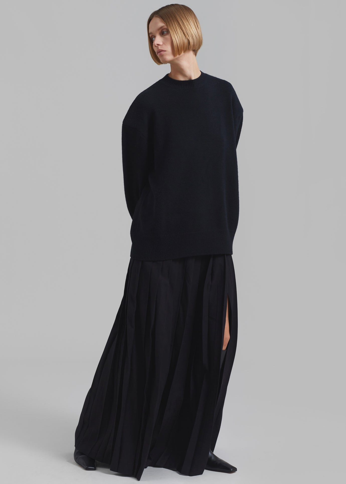 Rafaela Padded Knit Sweater - Black