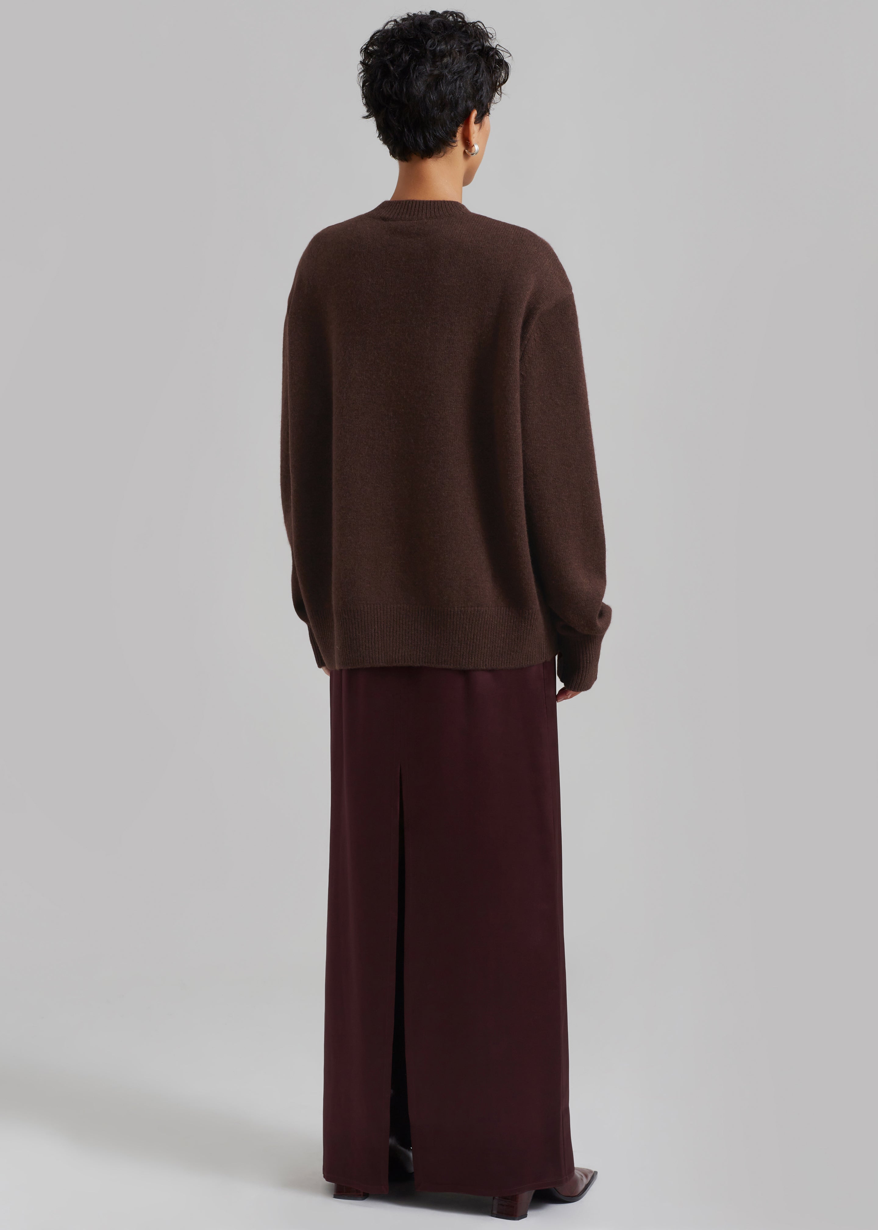 Rafaela Padded Knit Sweater - Brown - 5