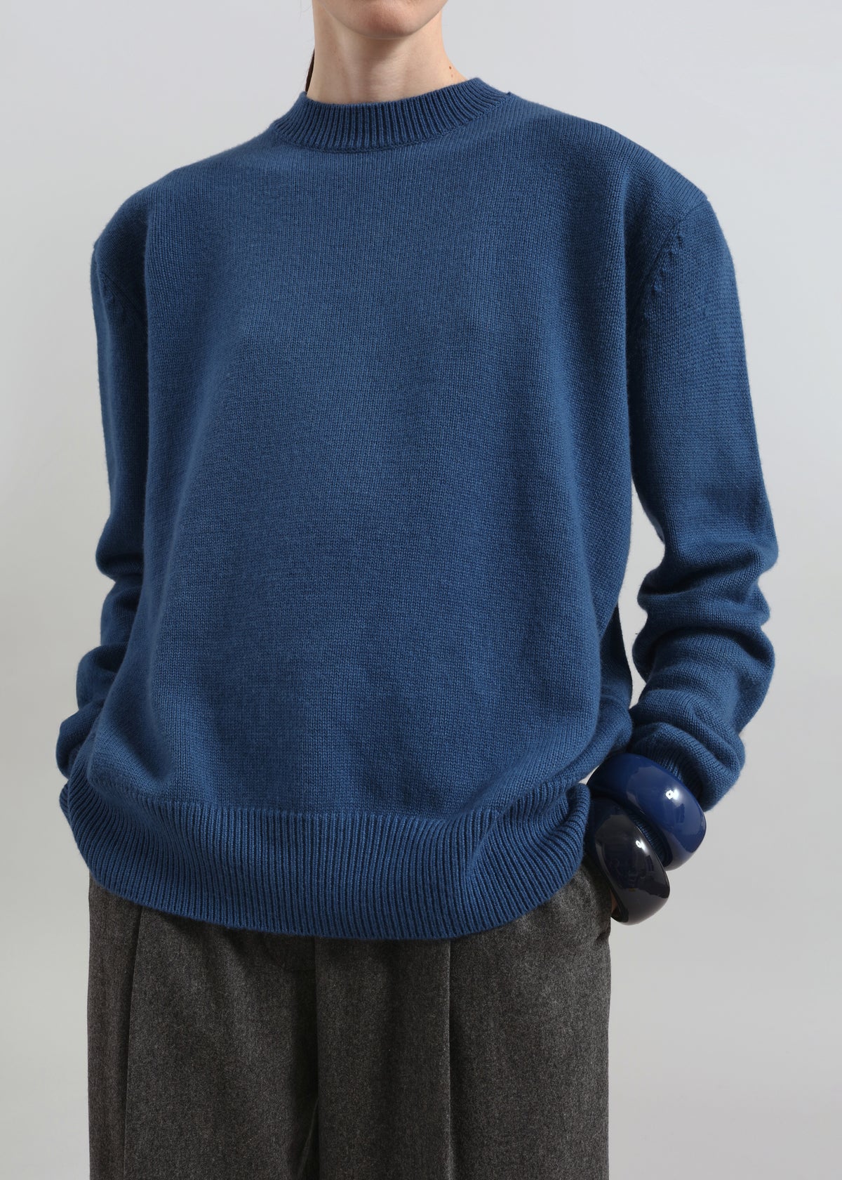 Rafaela Padded Knit Sweater - Cobalt - 3