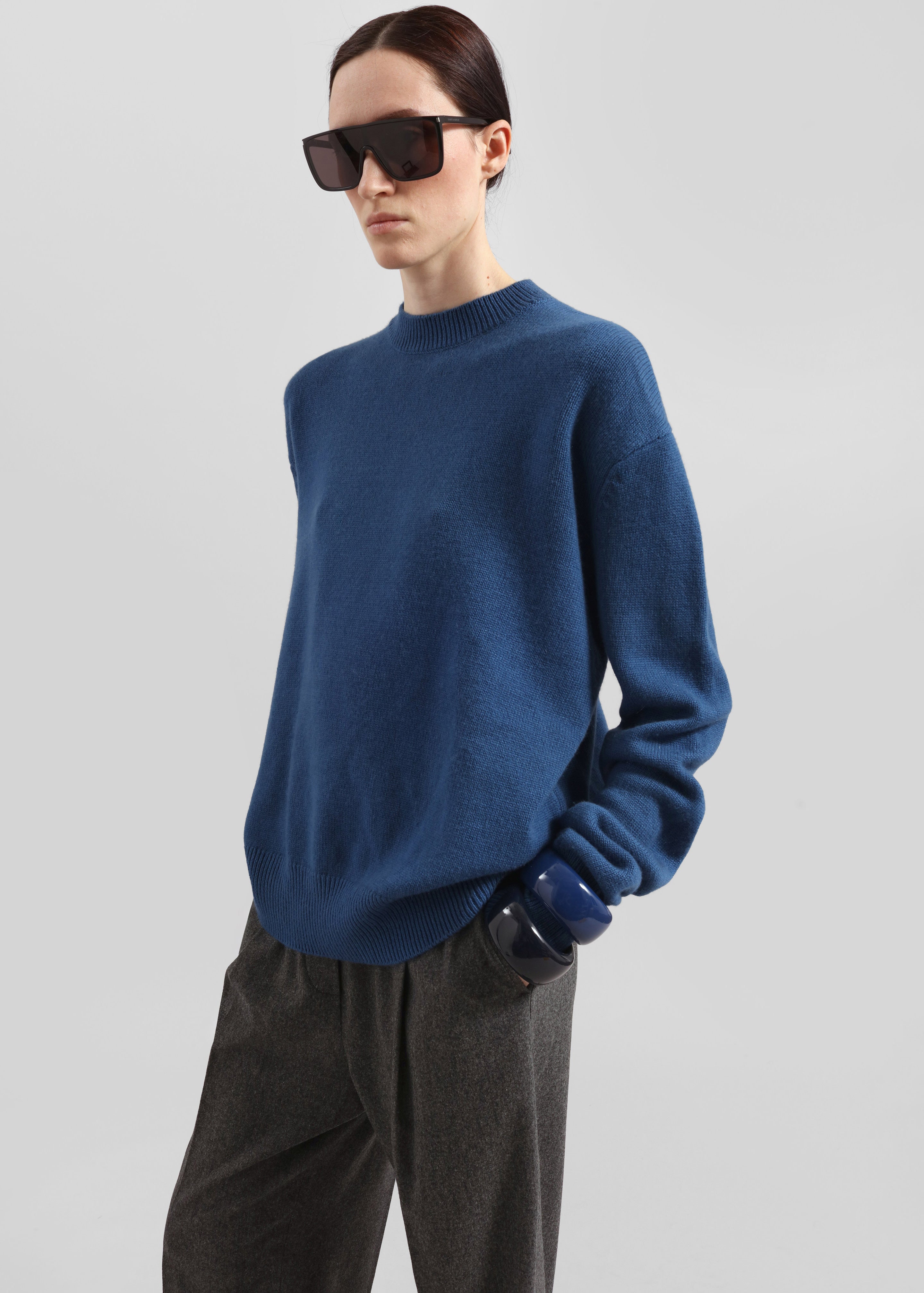 Rafaela Padded Knit Sweater - Cobalt - 4