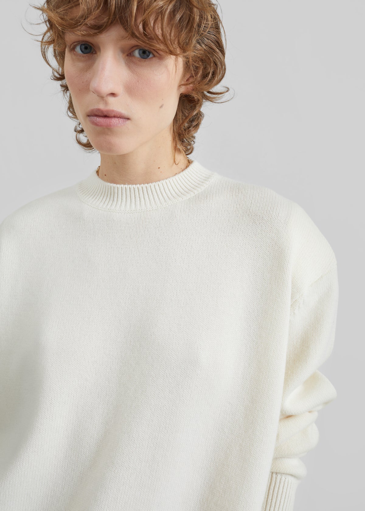 Rafaela Padded Knit Sweater - Ivory