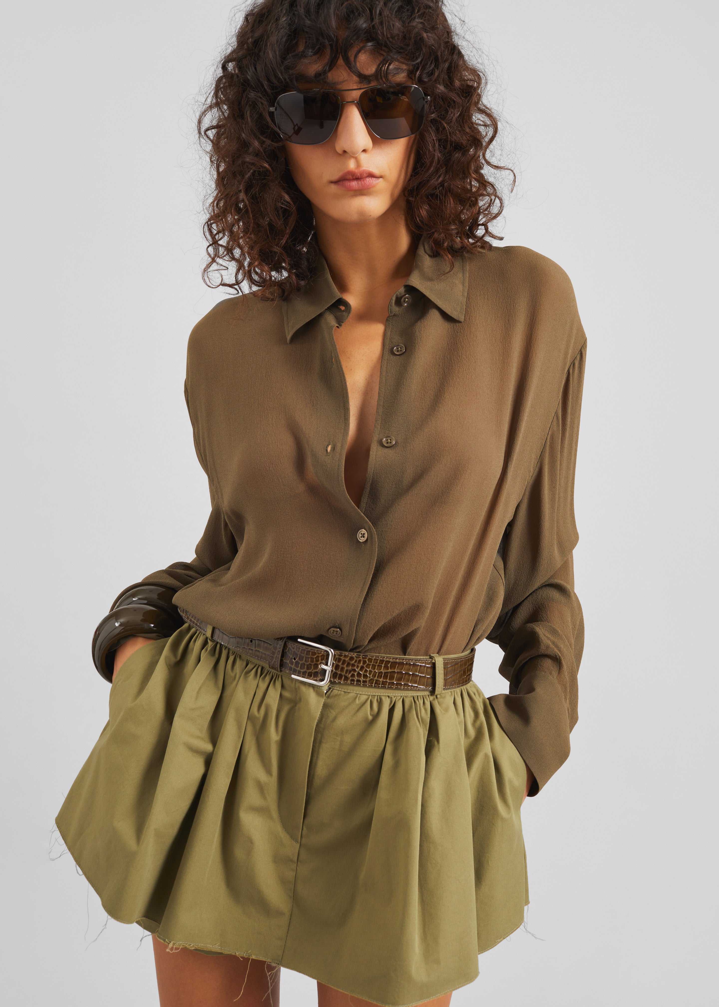 Raheny Mini Skort - Olive - 1