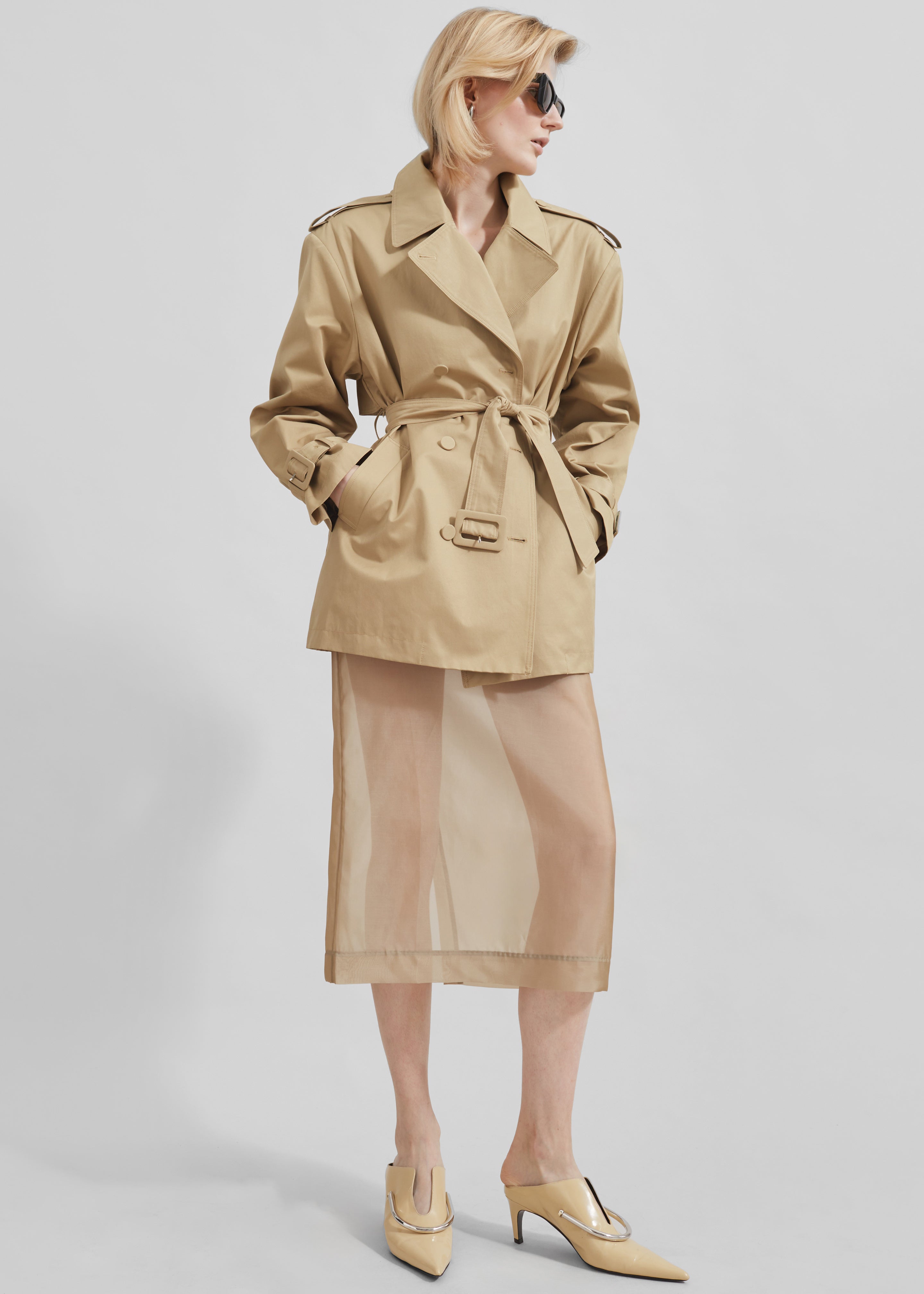 Raleigh Trench Coat - Beige - 7