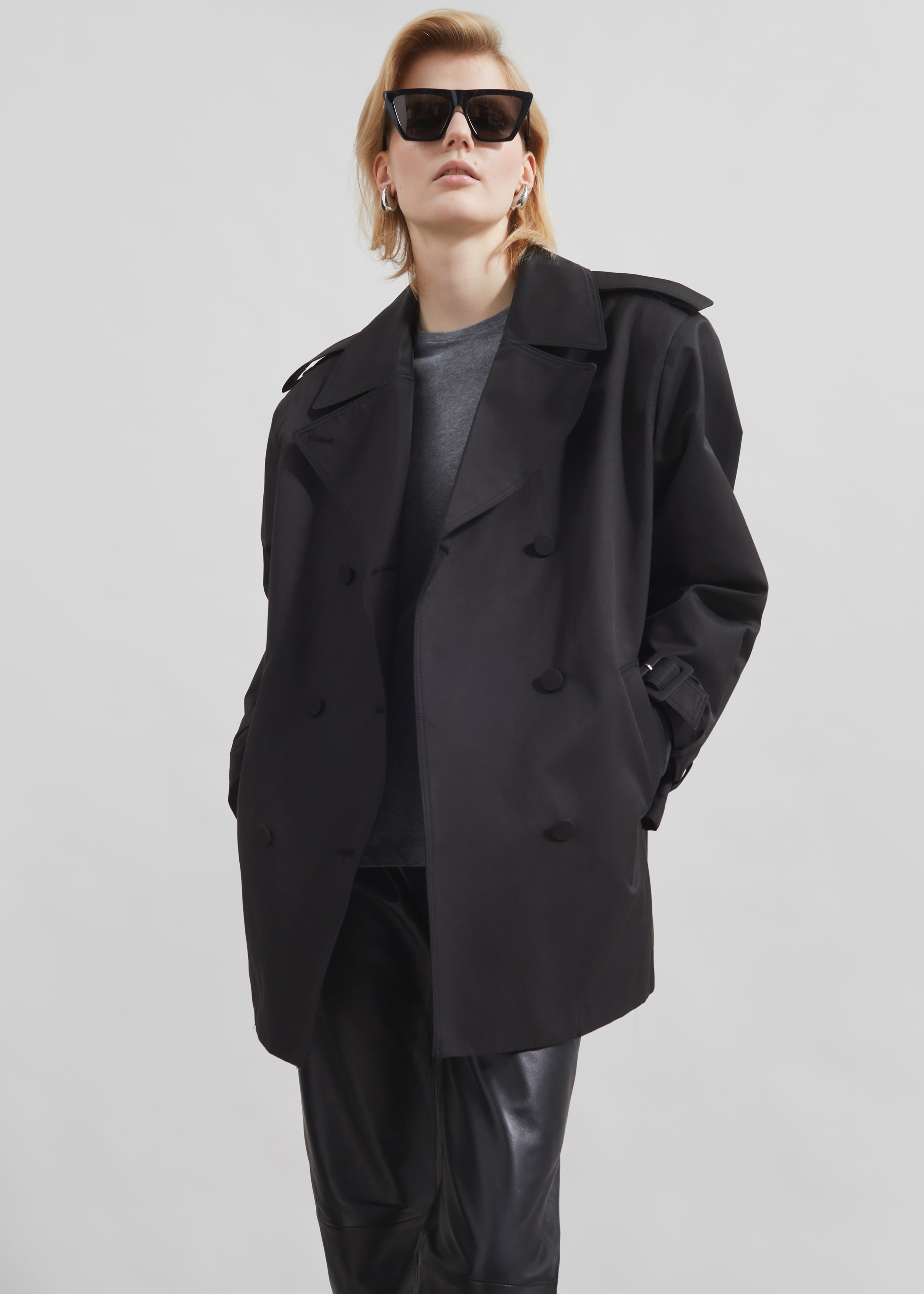 Raleigh Trench Coat - Black - 8