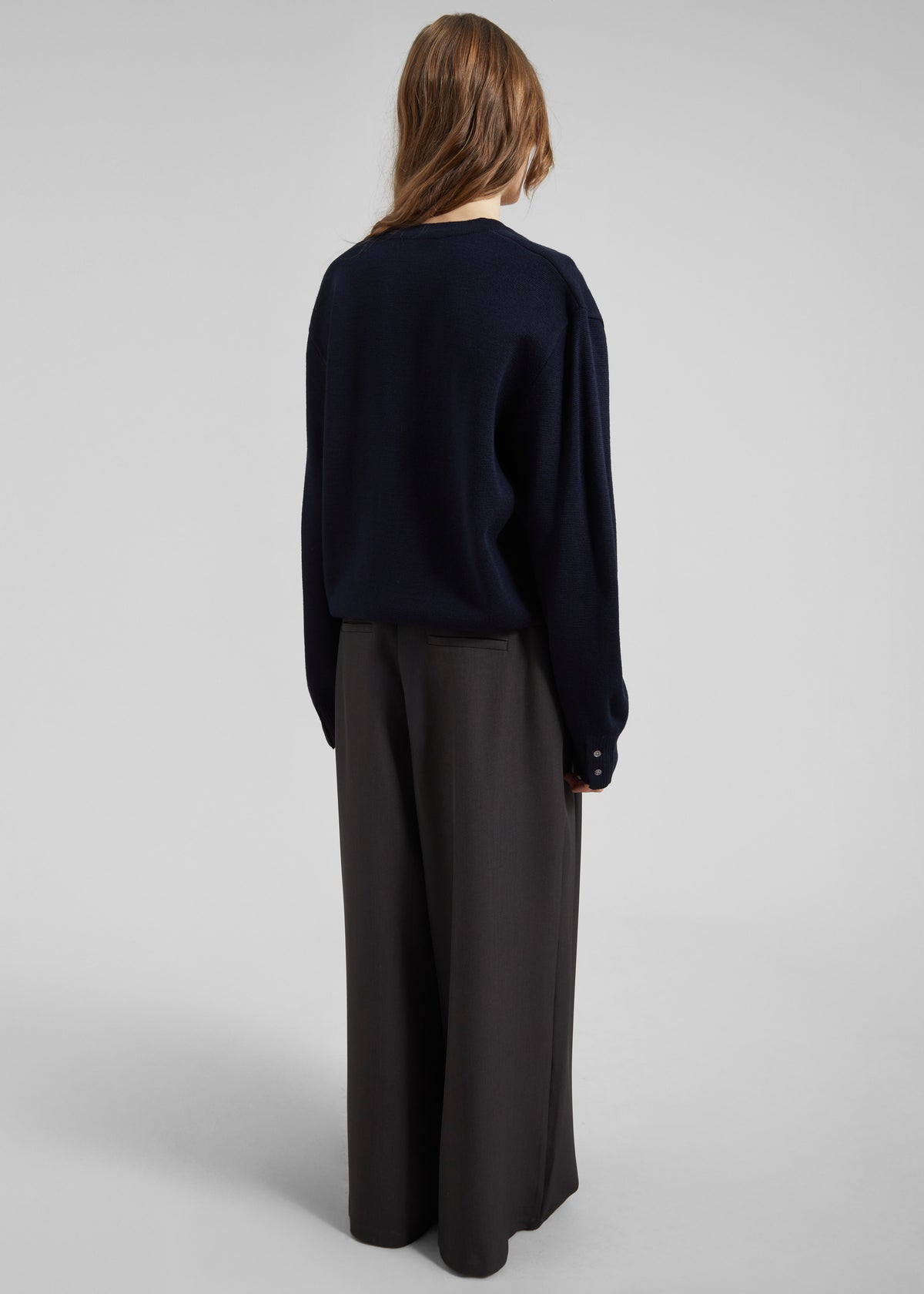 Ramsen Pleated Wide Trousers - Charcoal - 5