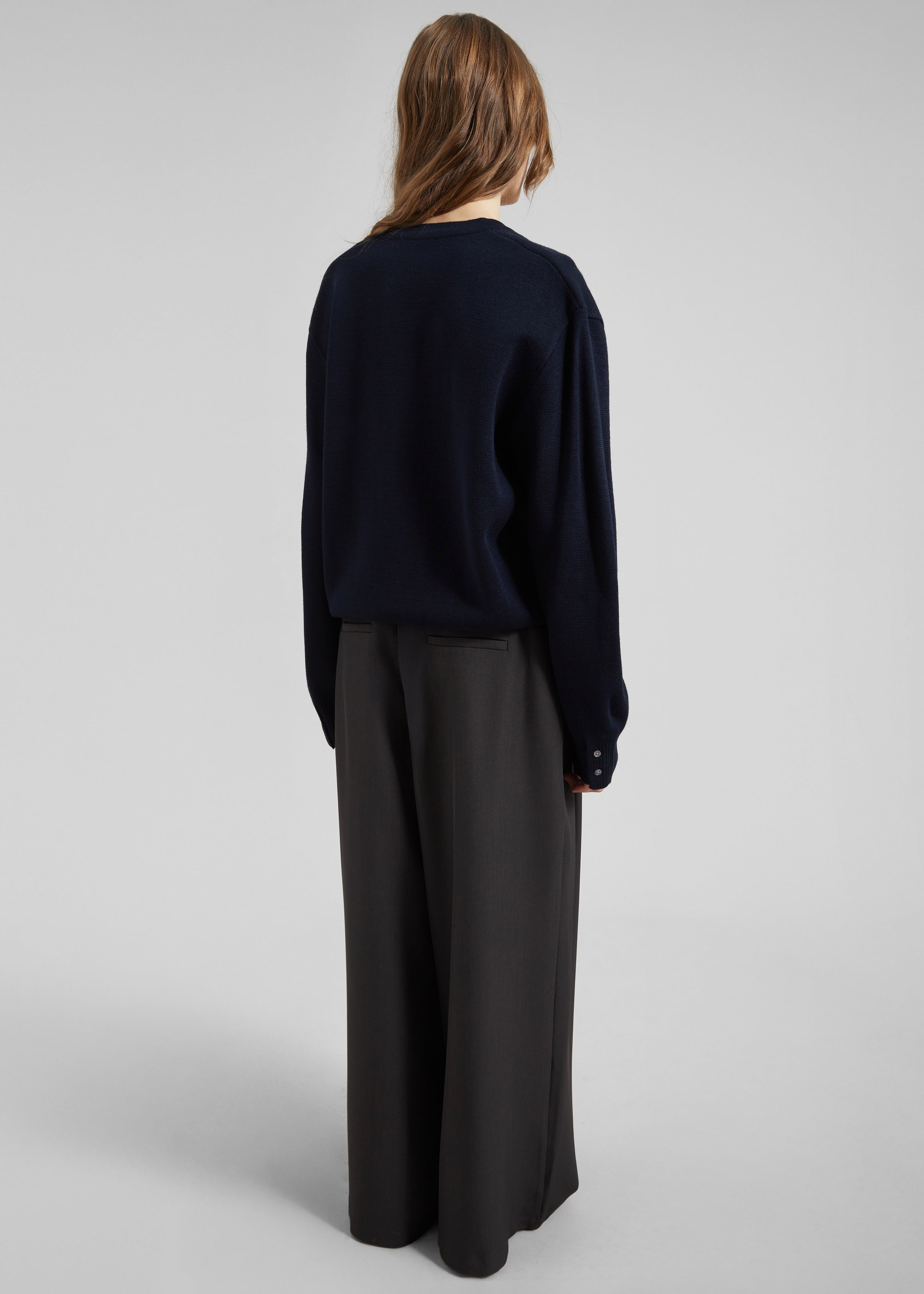 Ramsen Pleated Wide Trousers - Charcoal - 5