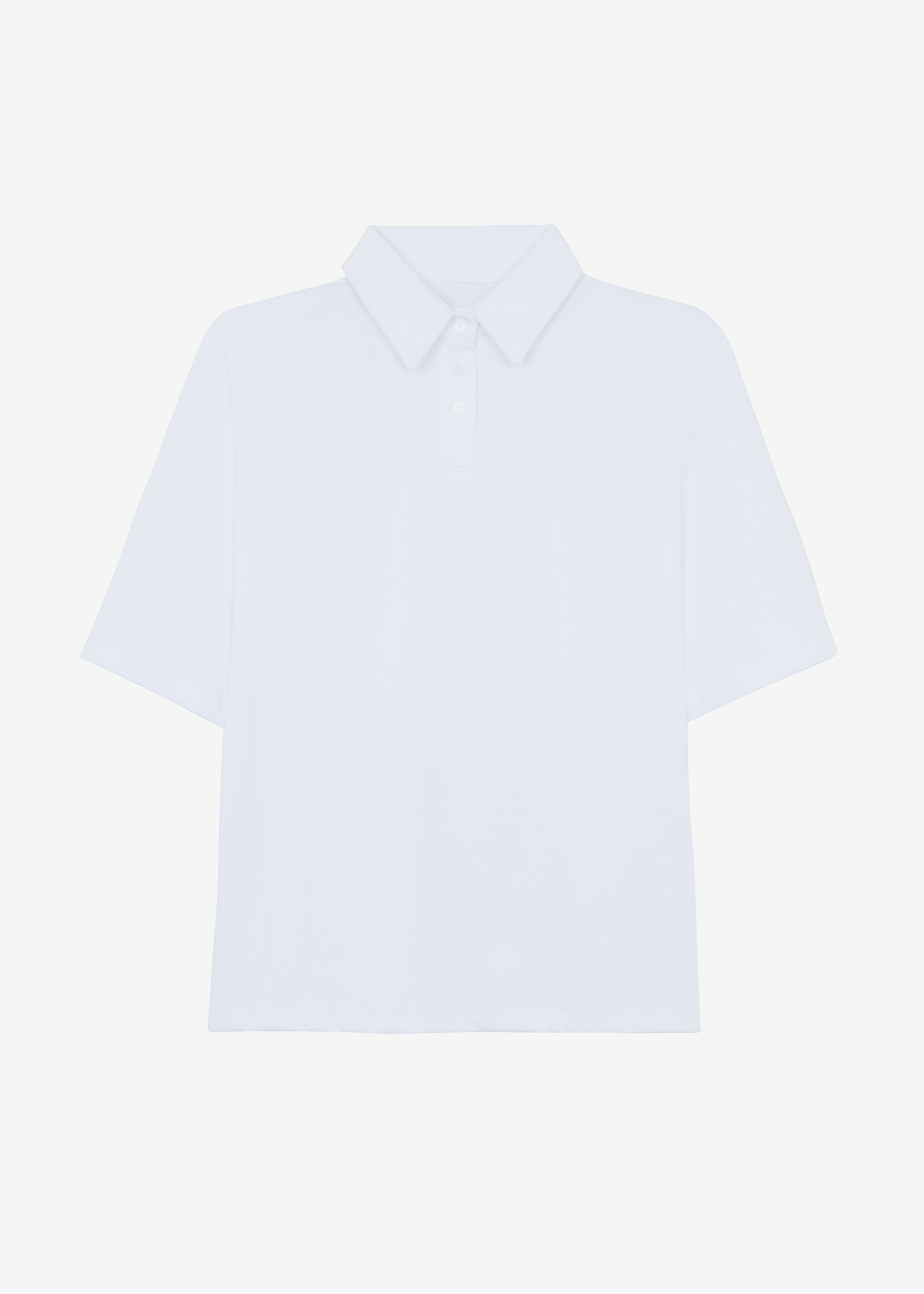 Rane Padded Shoulder Polo - White – The Frankie Shop