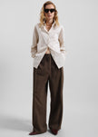 Ravell Pleated Trousers - Brown