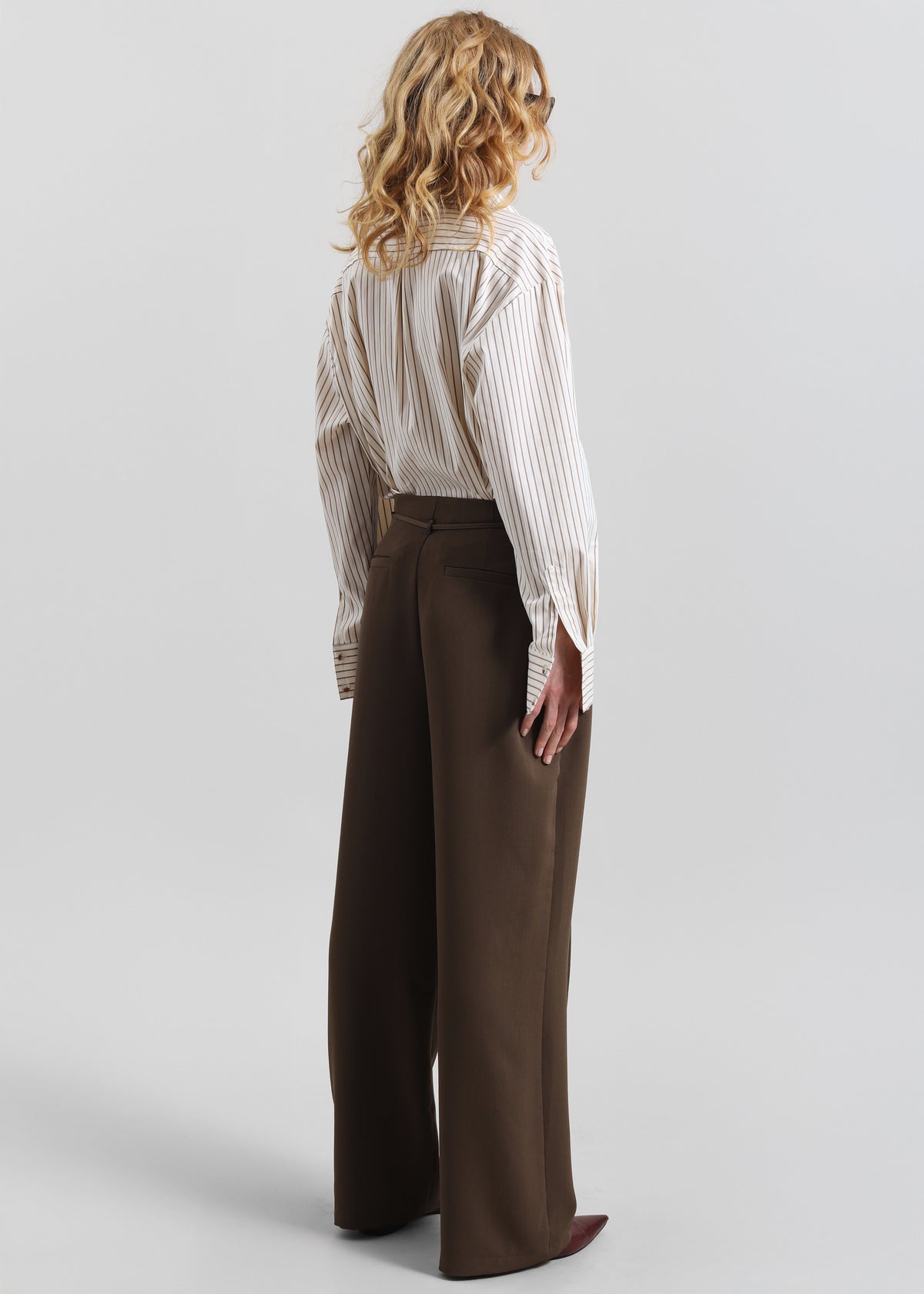 Ravell Pleated Trousers - Brown - 7