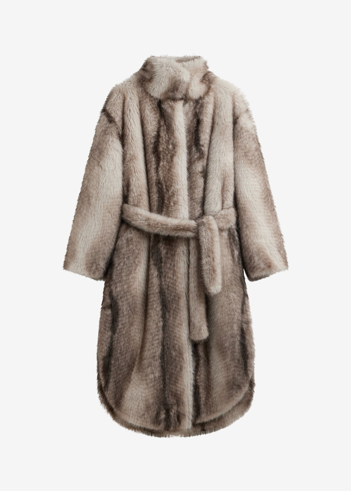 Ravello Faux Fur Robe Coat - Grey - 12