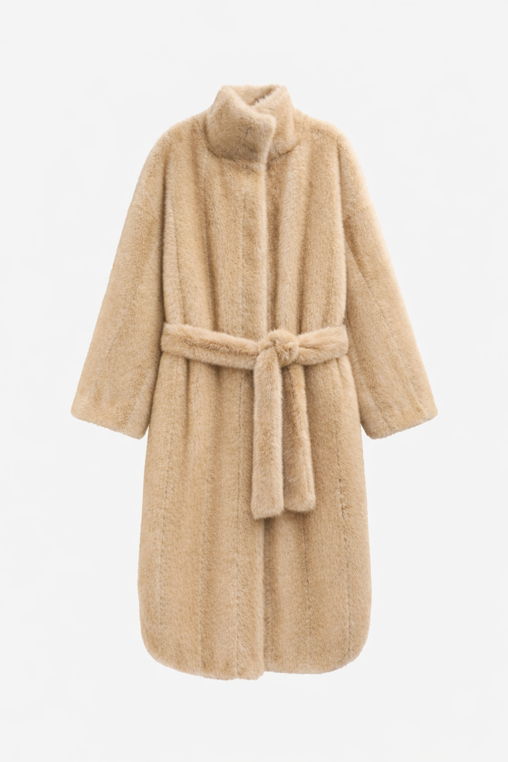 Ravello Faux Fur Robe Coat - Beige