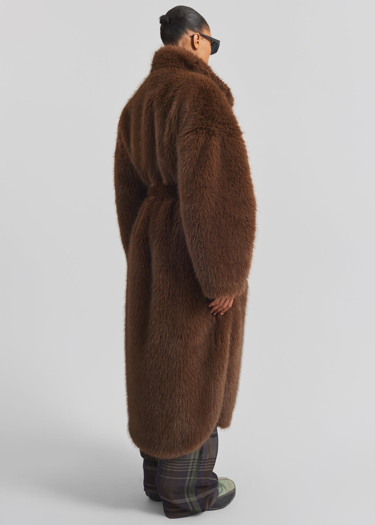 Ravello Faux Fur Robe Coat - Brown - 11