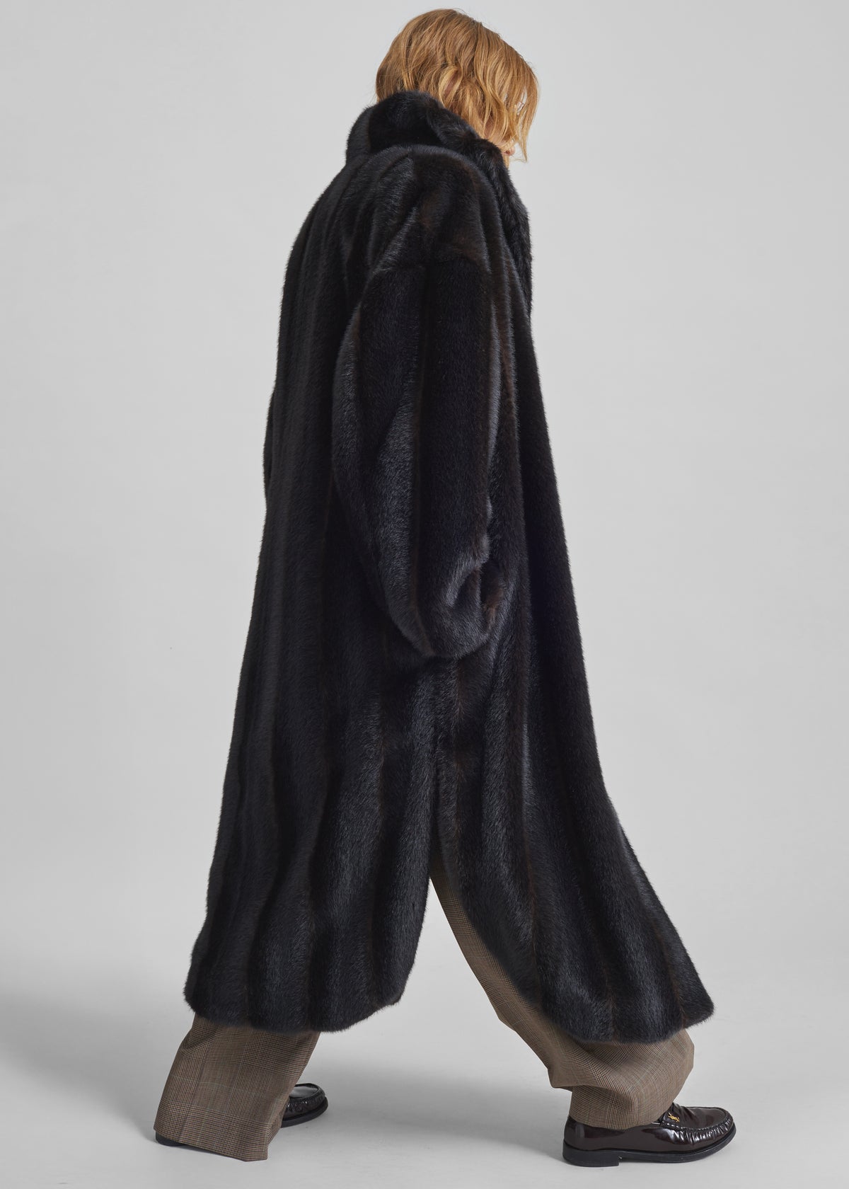 Ravello Faux Fur Robe Coat - Dark Brown