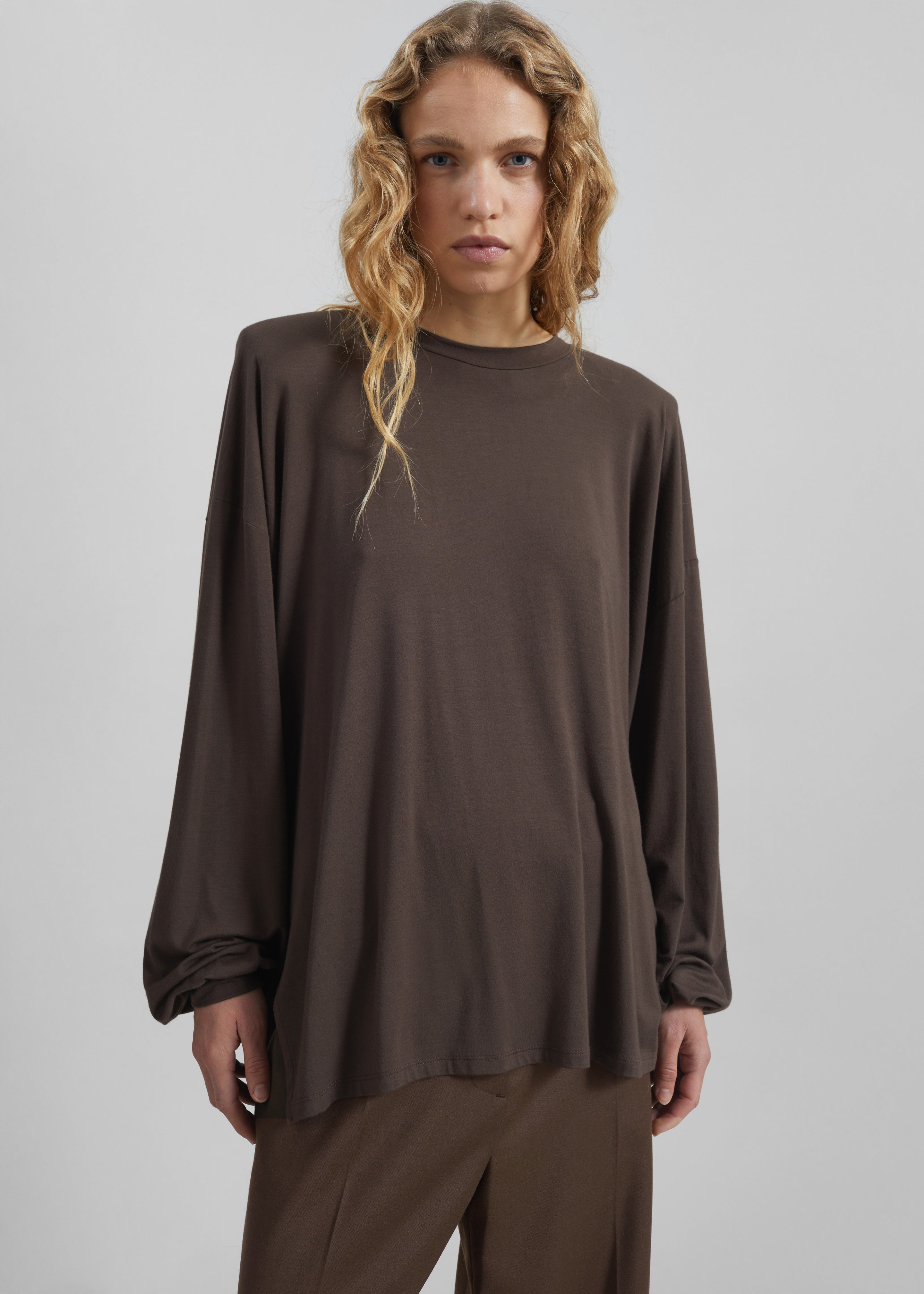 Ravvi Soft Padded Top - Brown – The Frankie Shop