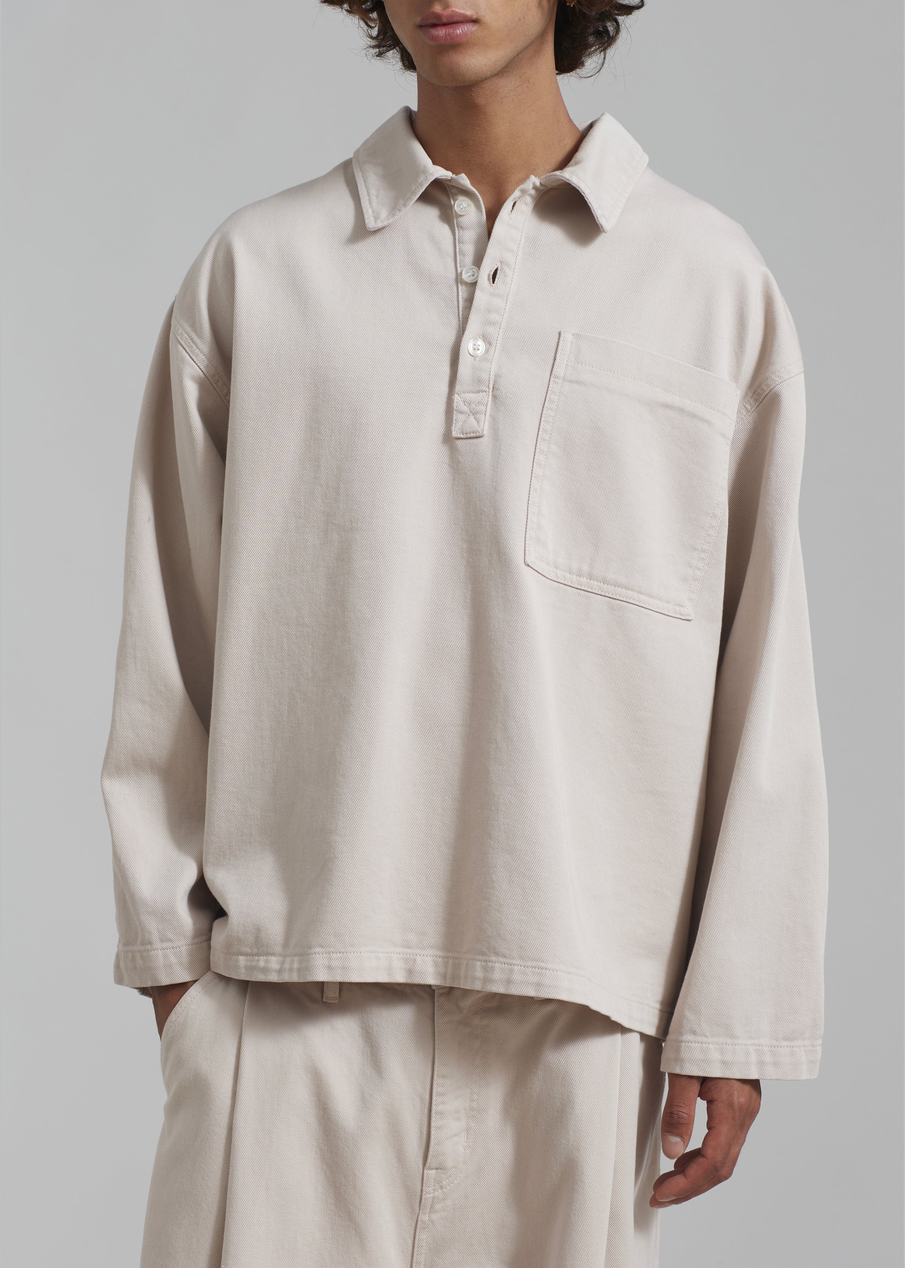 Ray Popover Denim Shirt - Natural - 3
