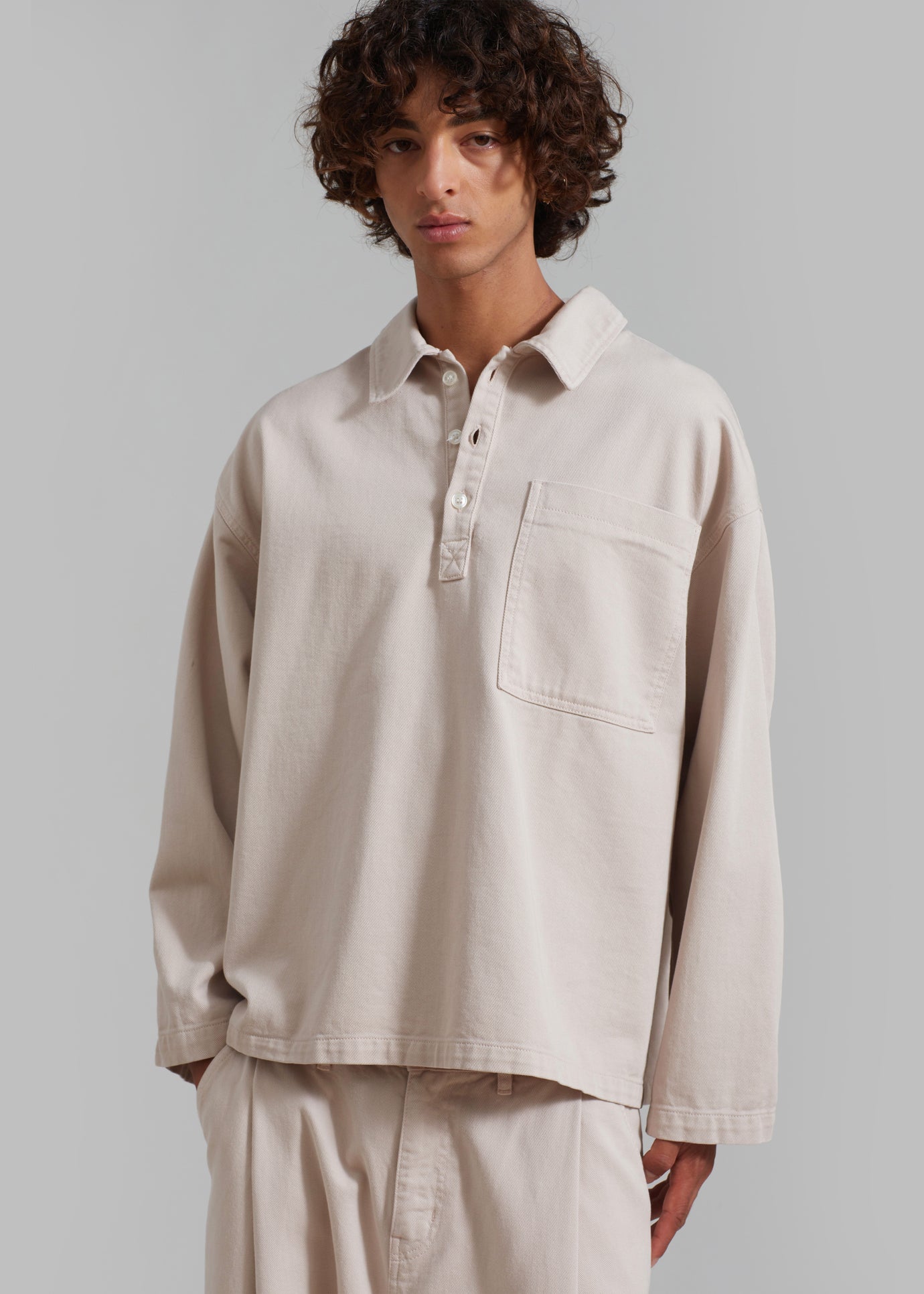Ray Popover Denim Shirt - Natural - 1