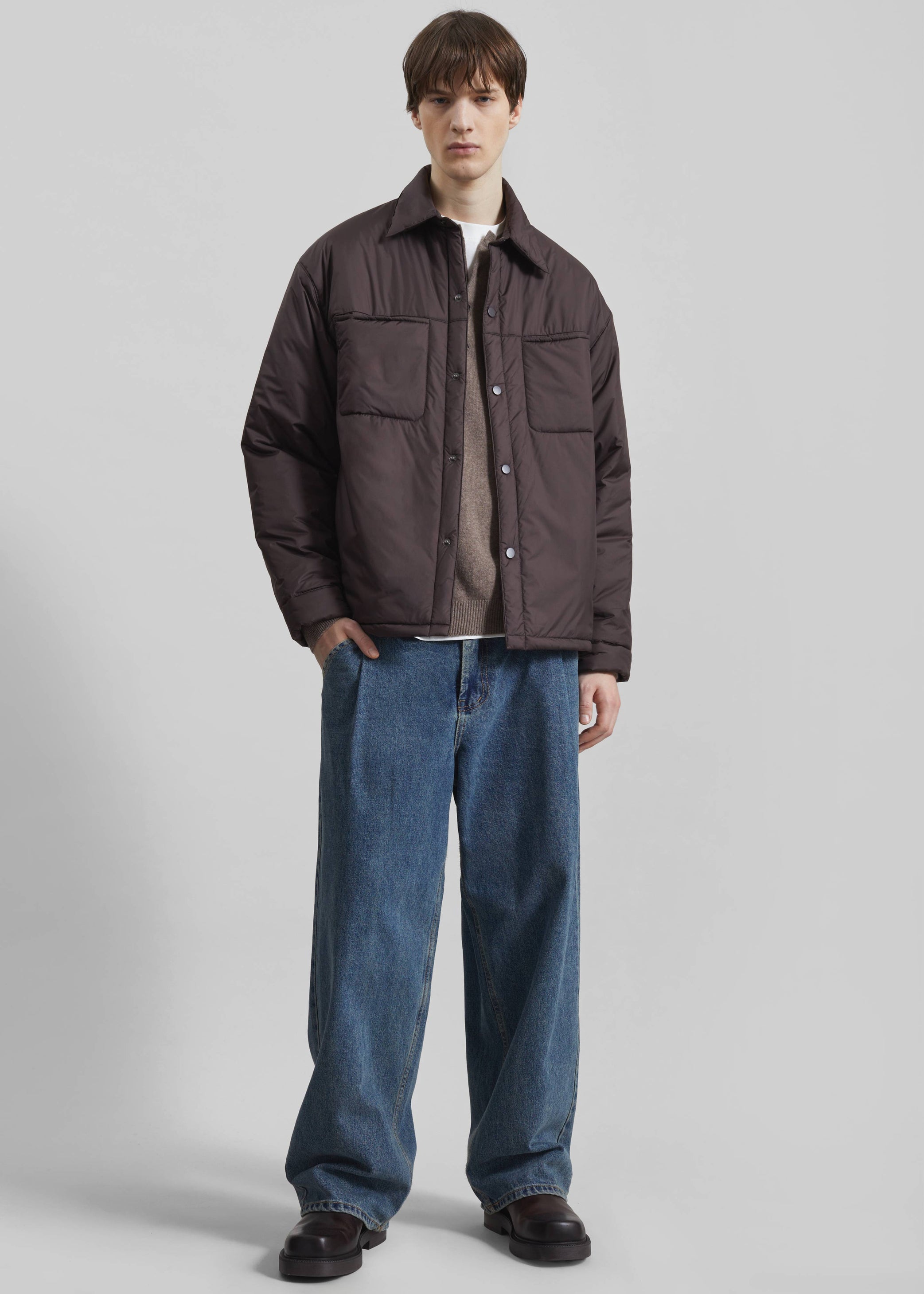 Shop the look image for Reffroy Puffer Overshirt - Brown