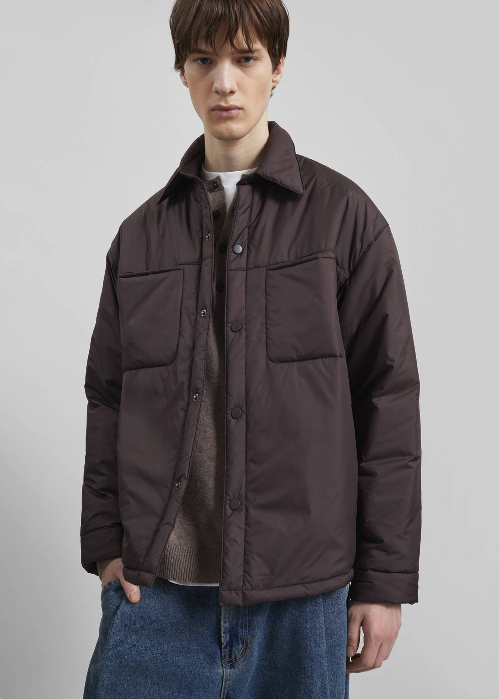 Reffroy Puffer Overshirt - Brown - 1