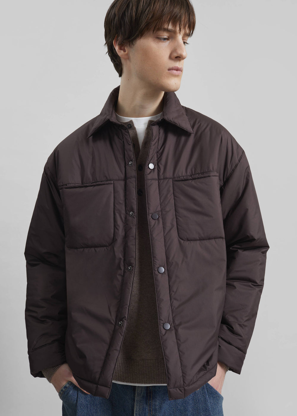 Reffroy Puffer Overshirt - Brown